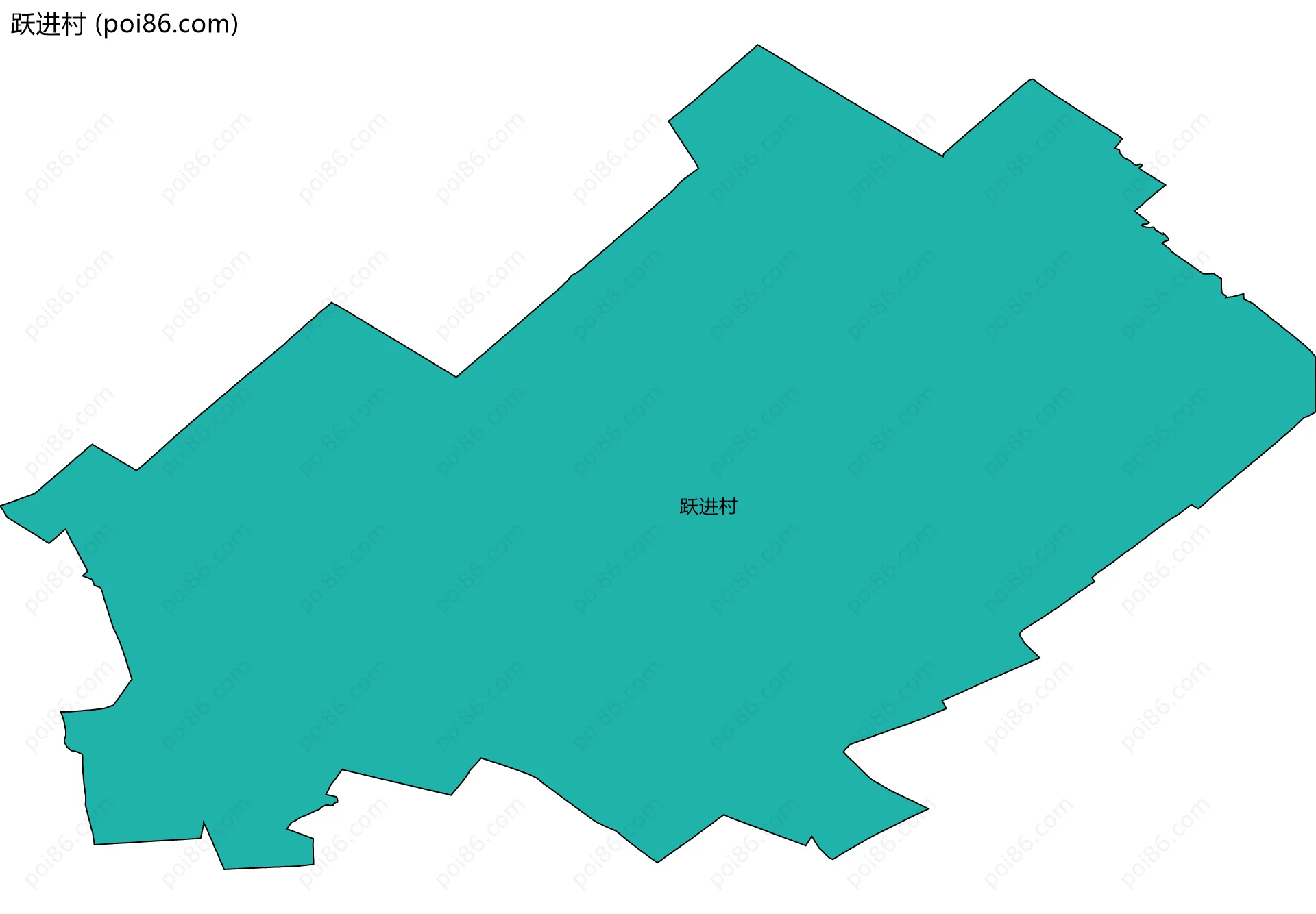 跃进村边界地图