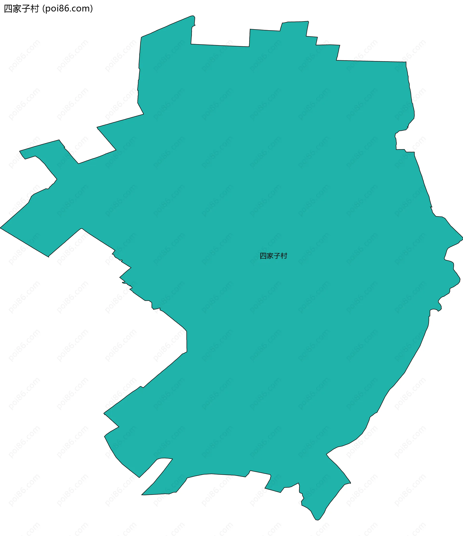 四家子村边界地图