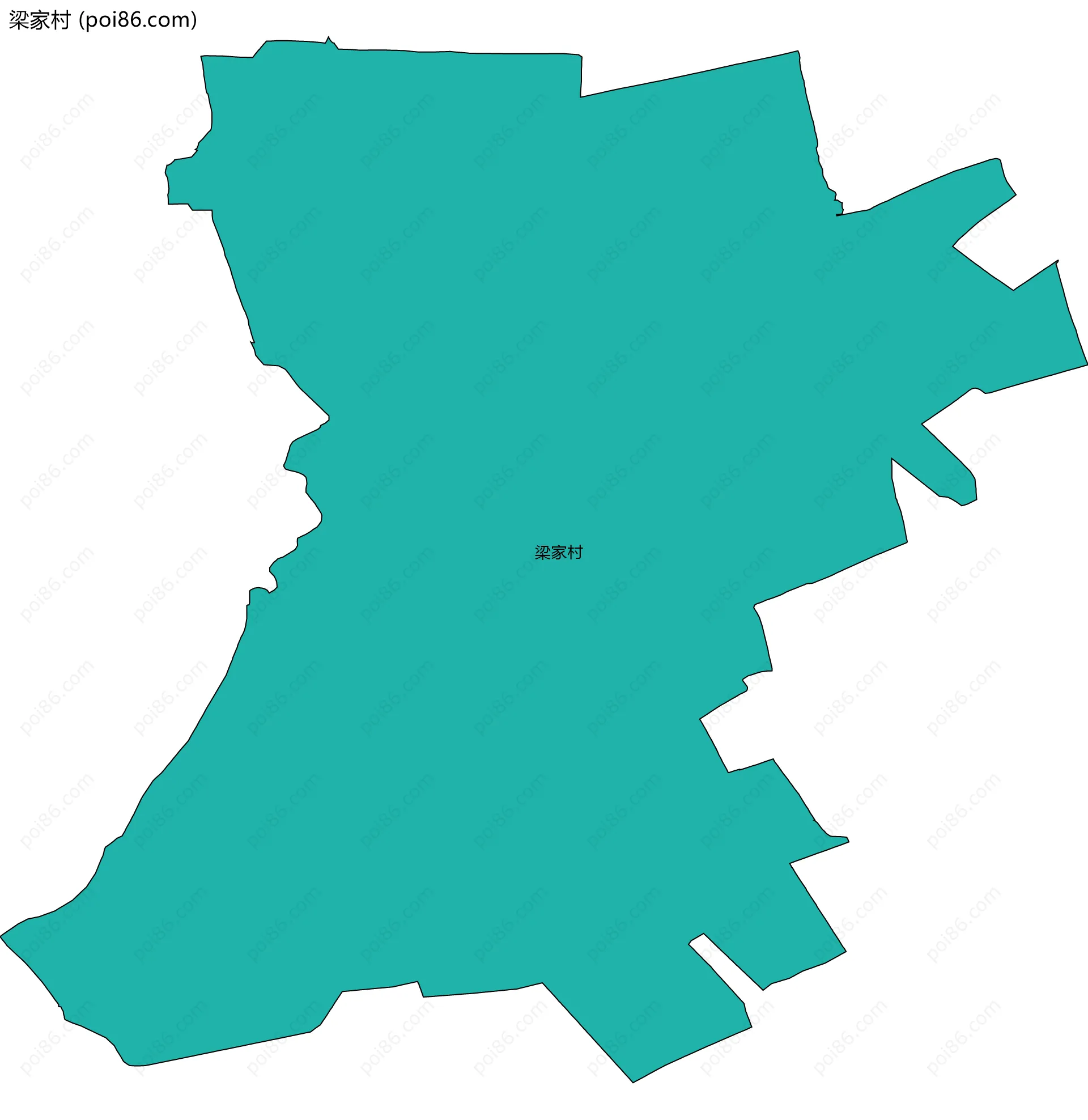 梁家村边界地图