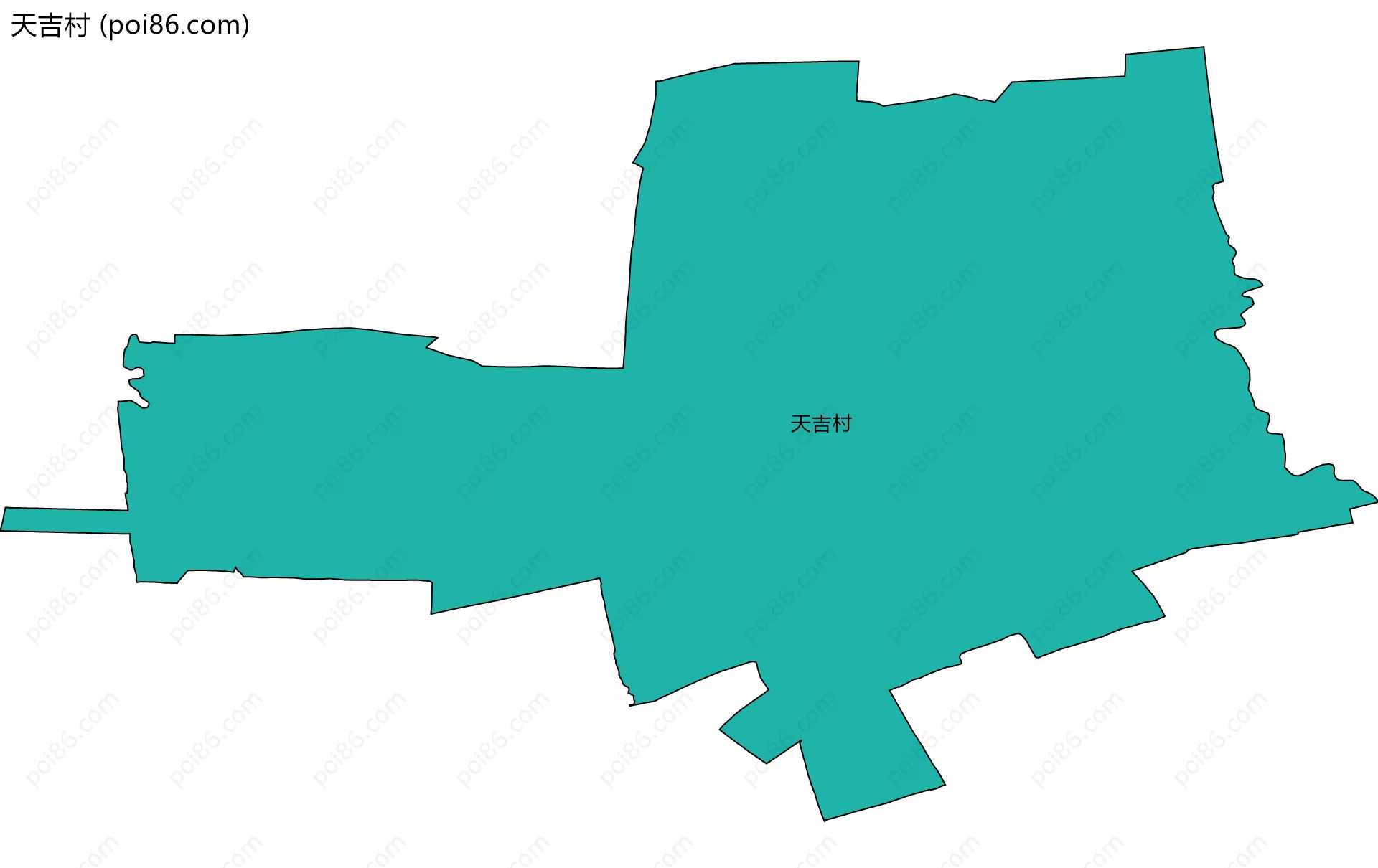 天吉村边界地图