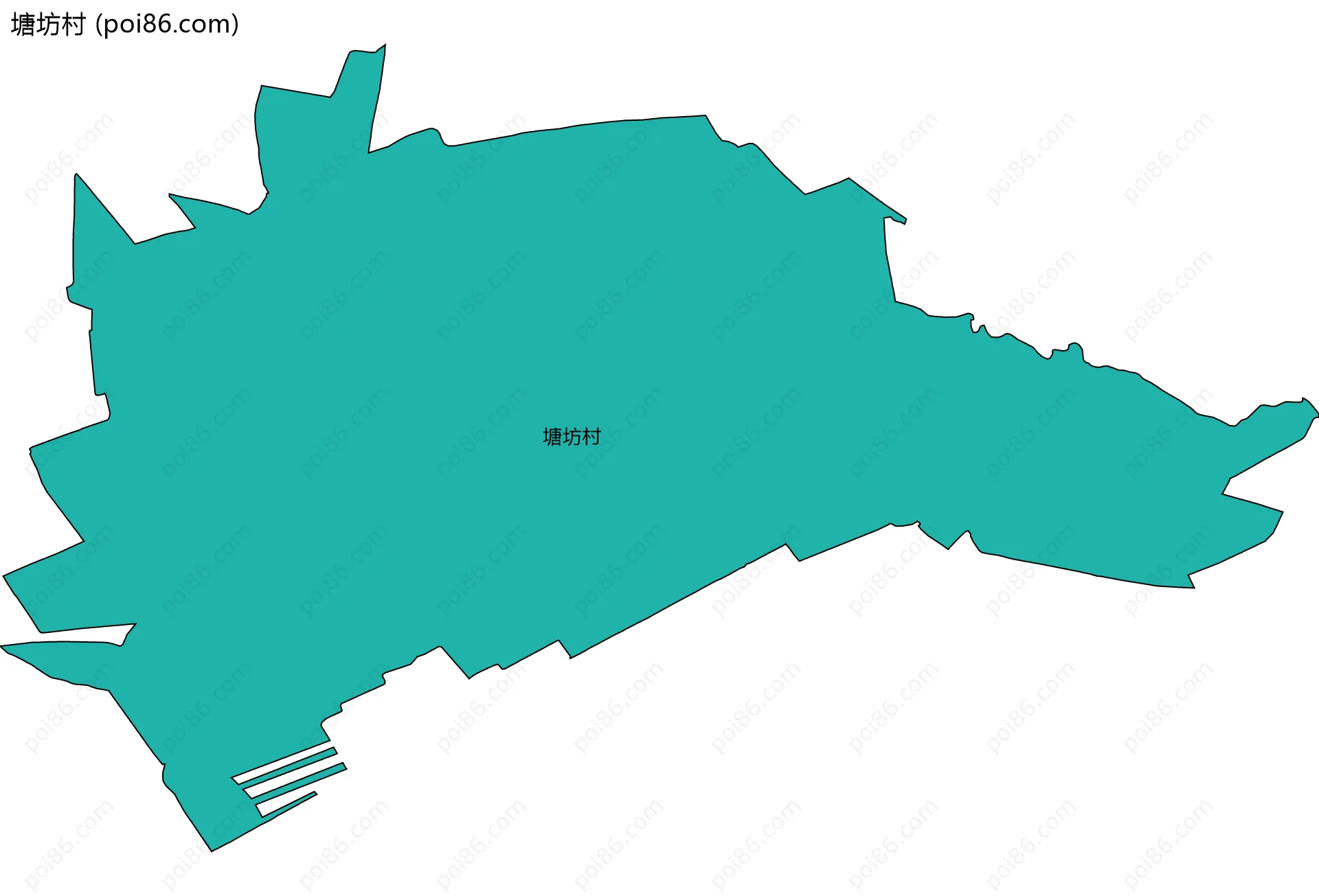 塘坊村边界地图