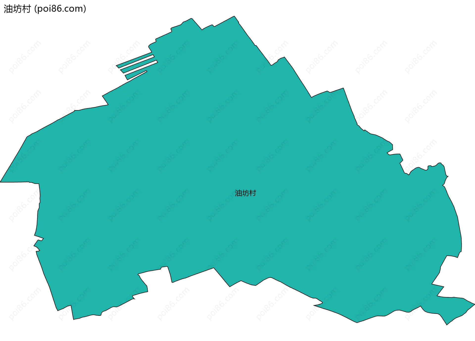 油坊村边界地图