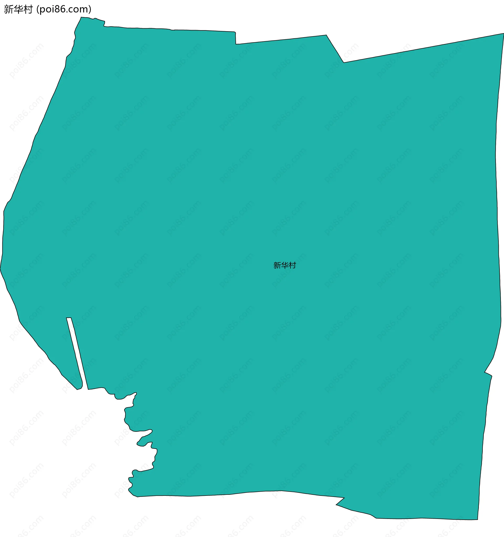 新华村边界地图