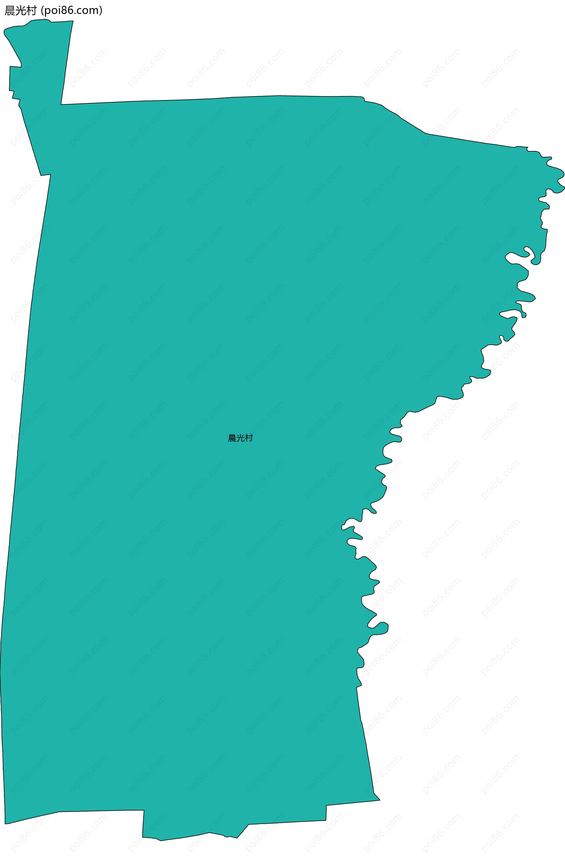 晨光村边界地图