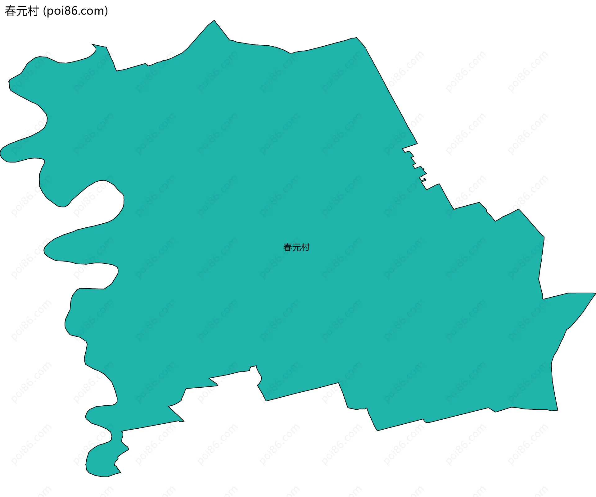 春元村边界地图
