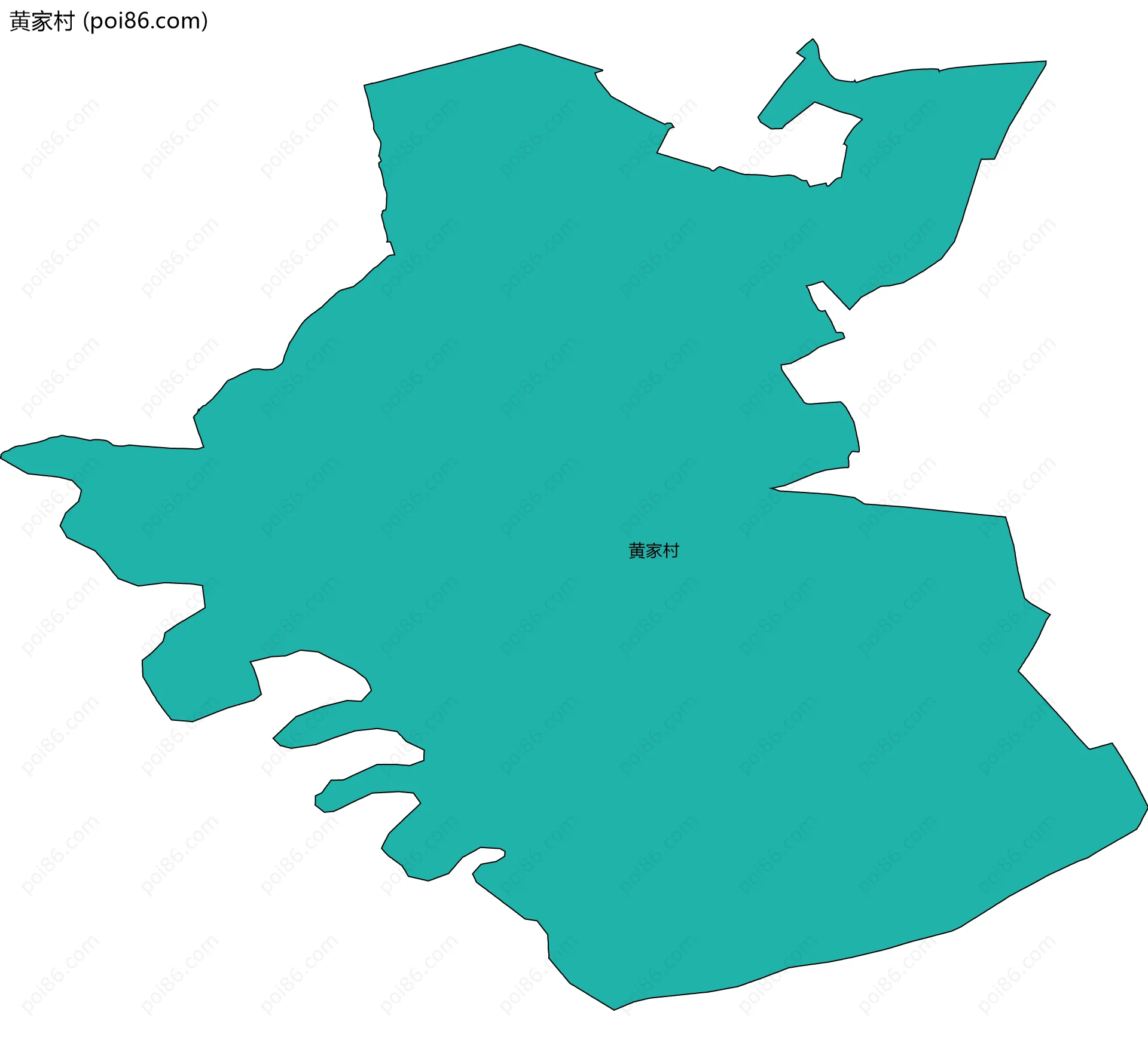 黄家村边界地图