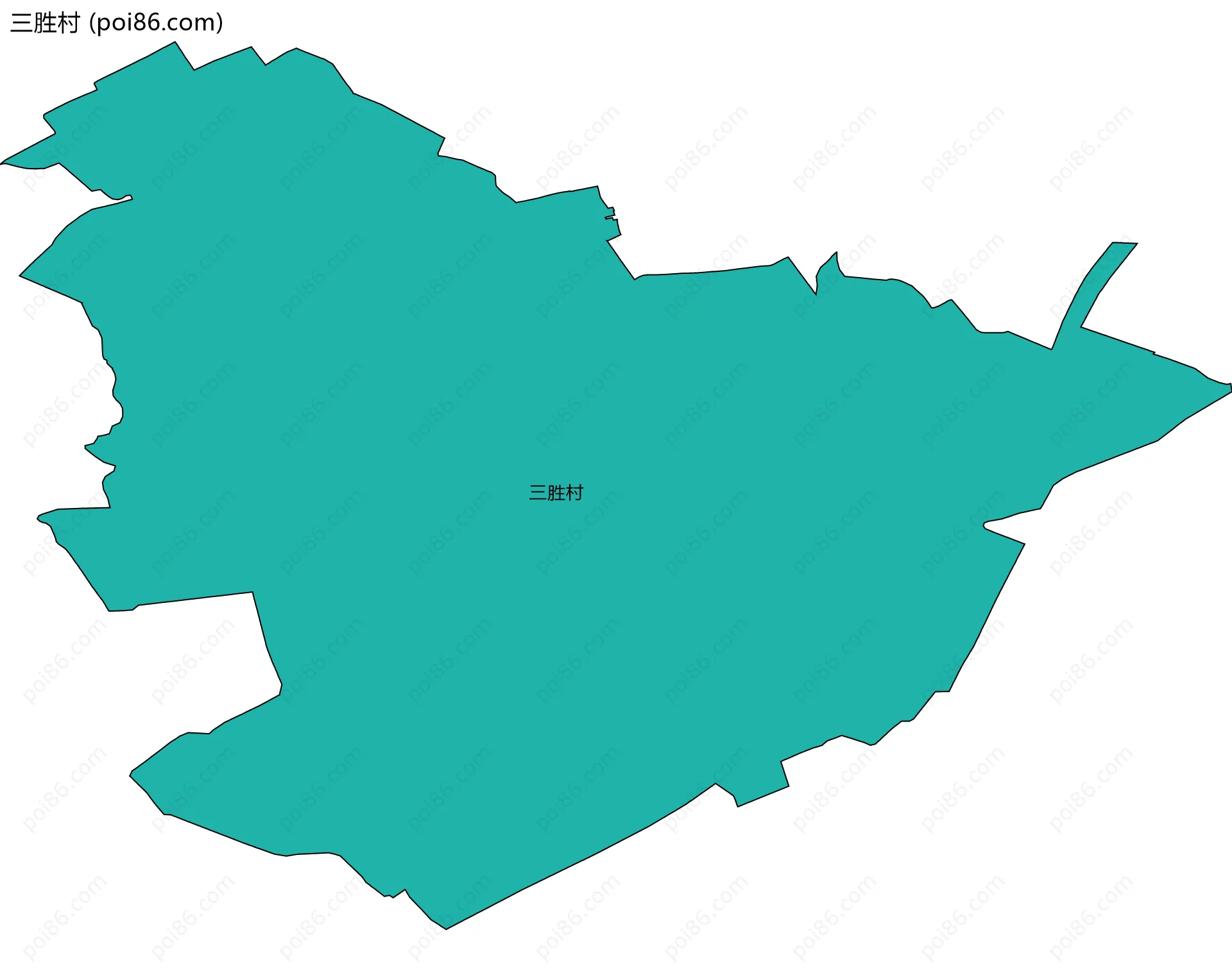 三胜村边界地图