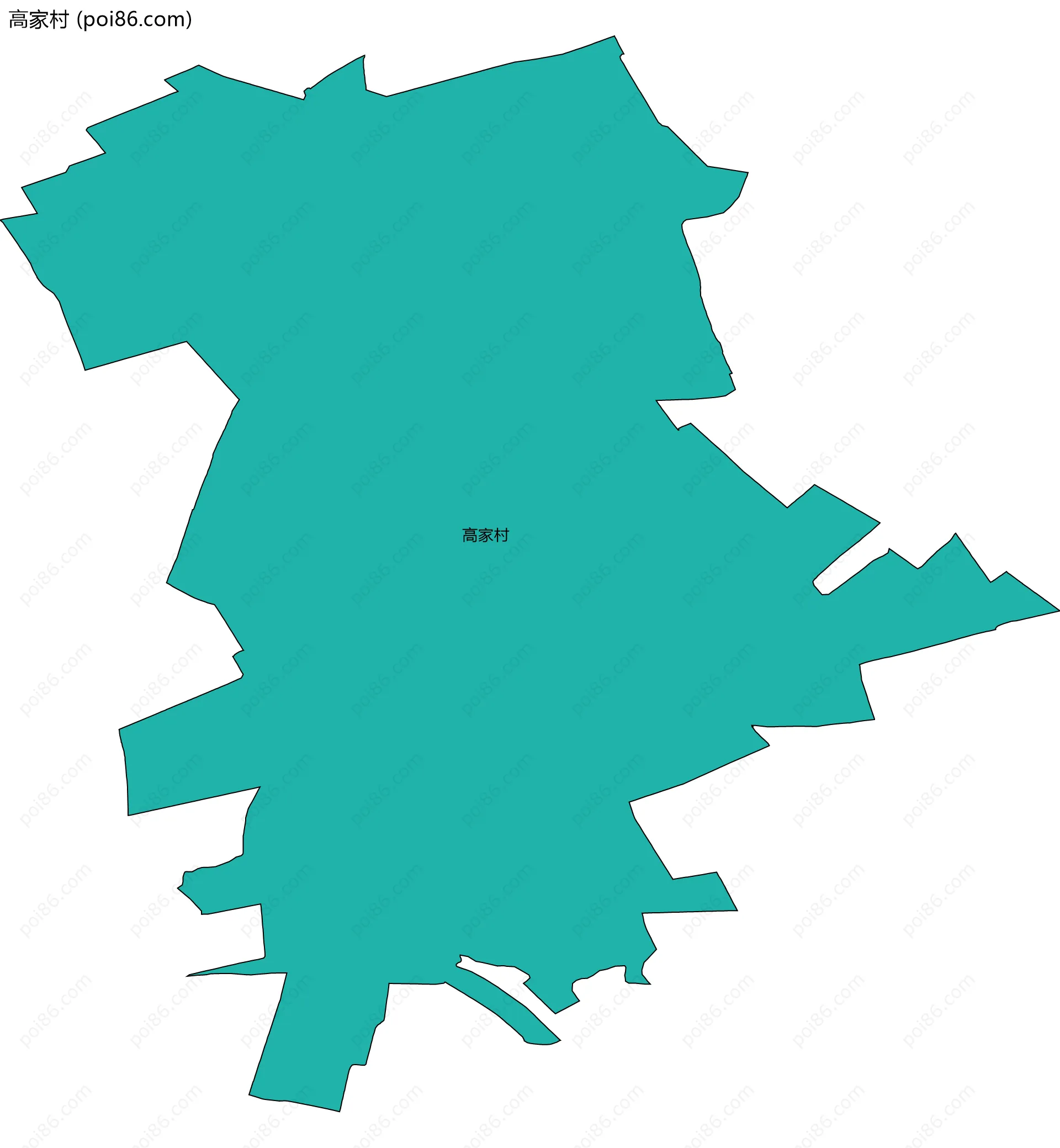 高家村边界地图