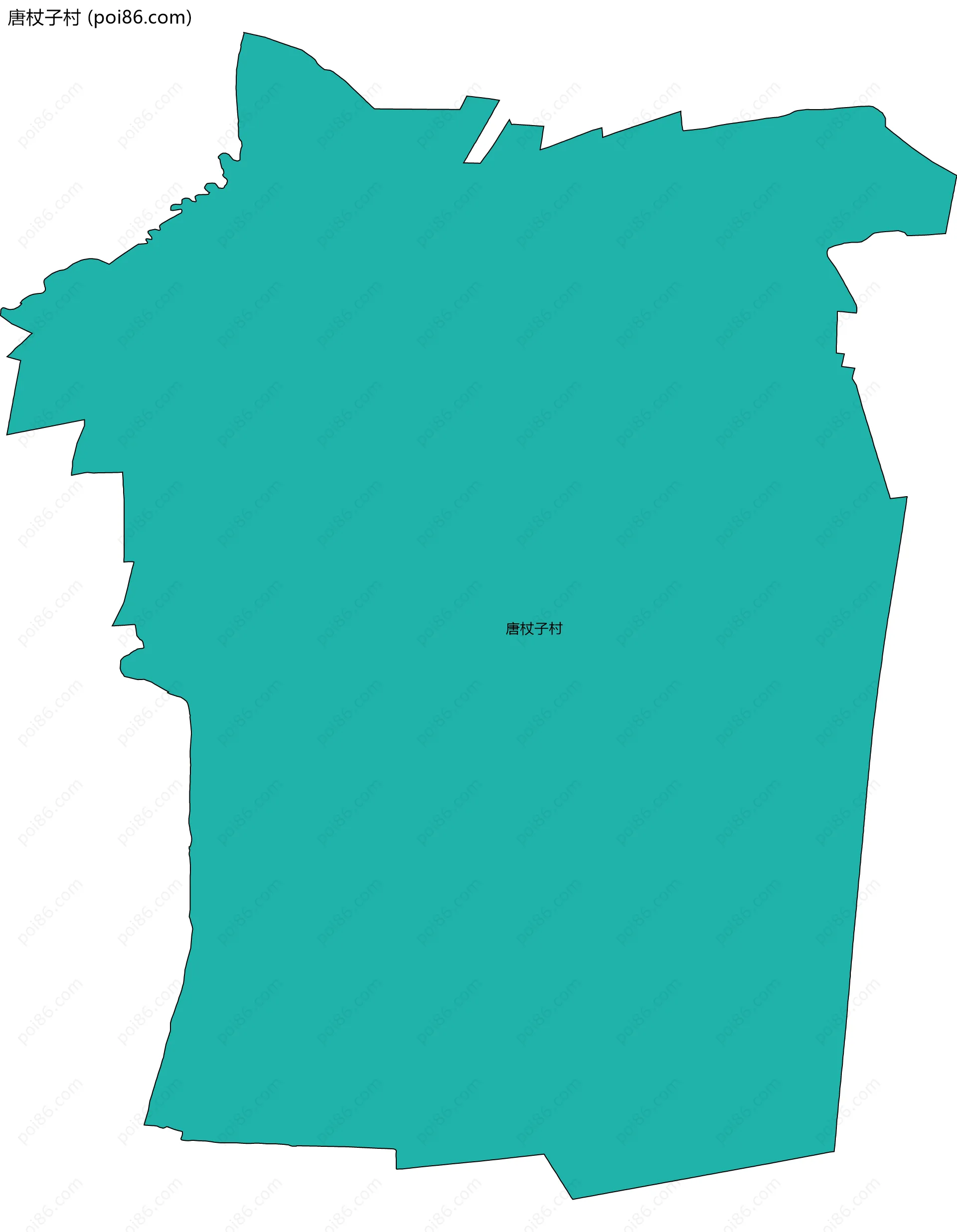 唐杖子村边界地图