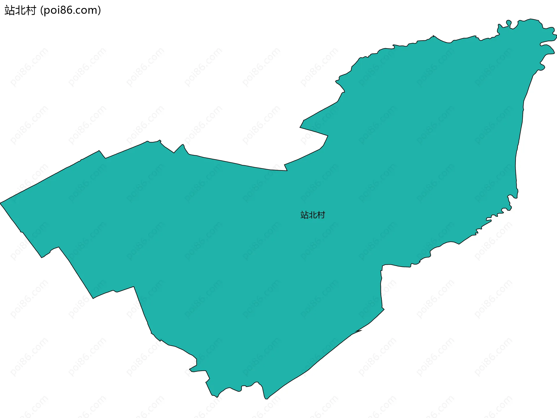 站北村边界地图