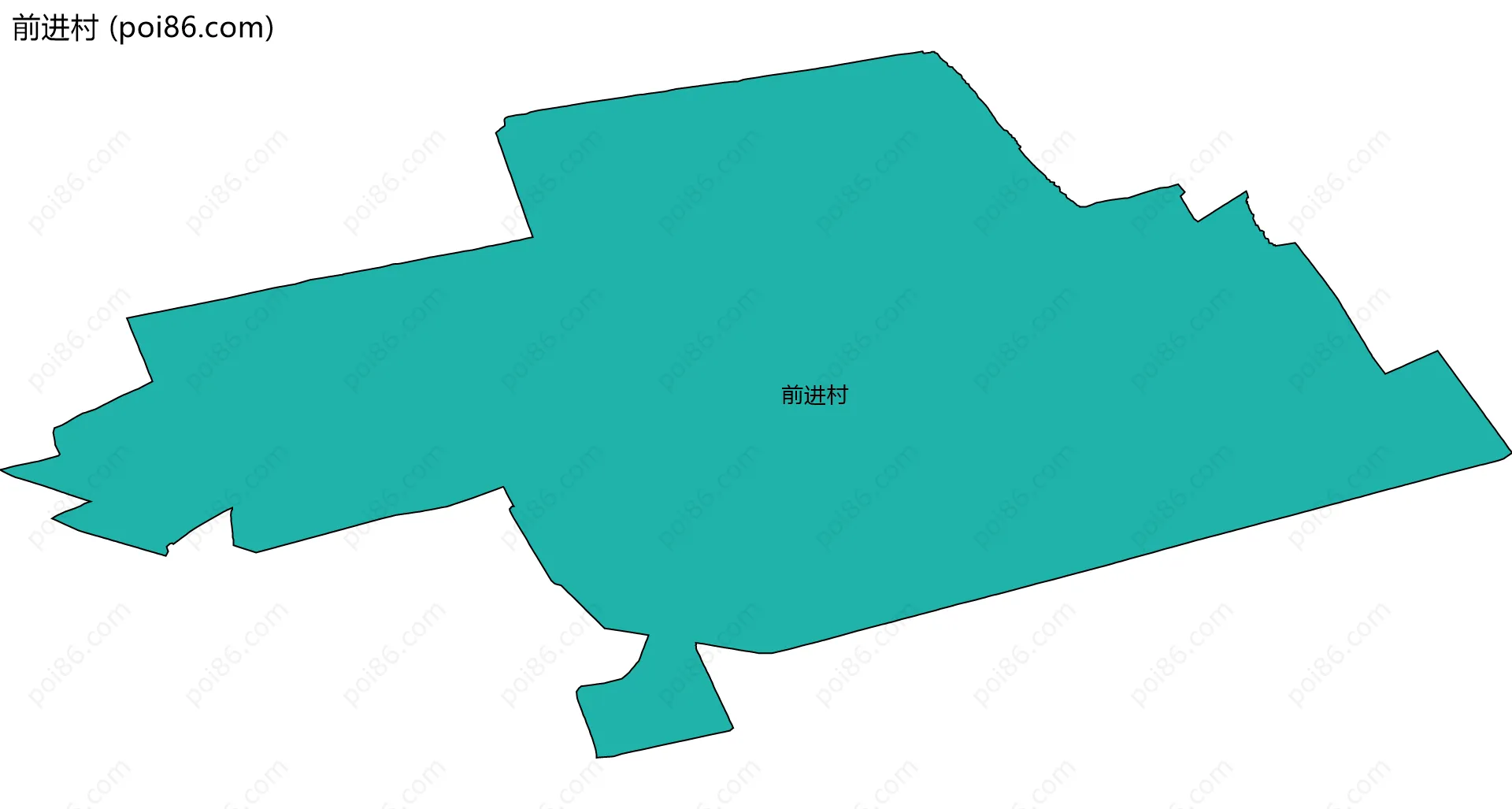 前进村边界地图