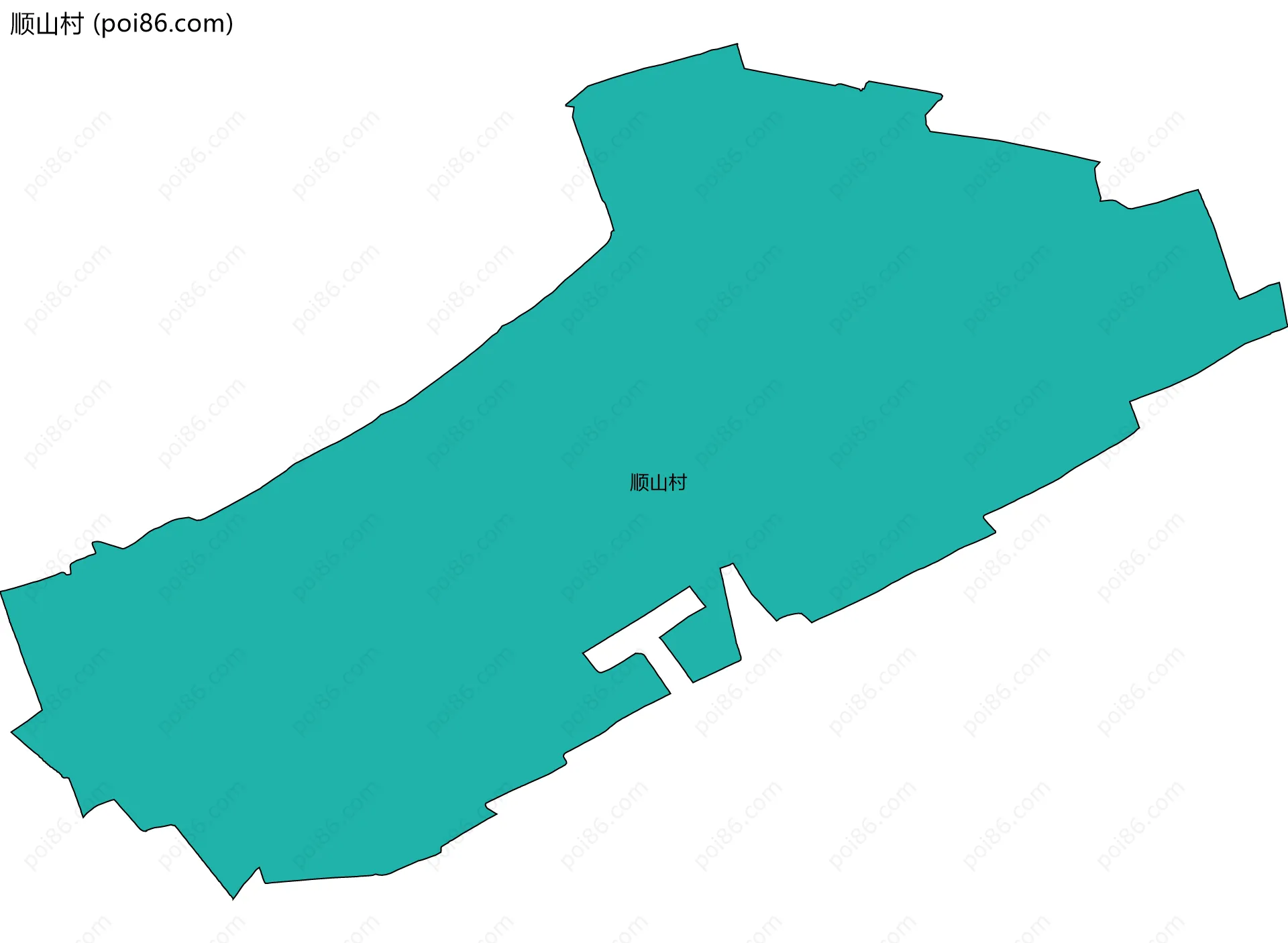顺山村边界地图
