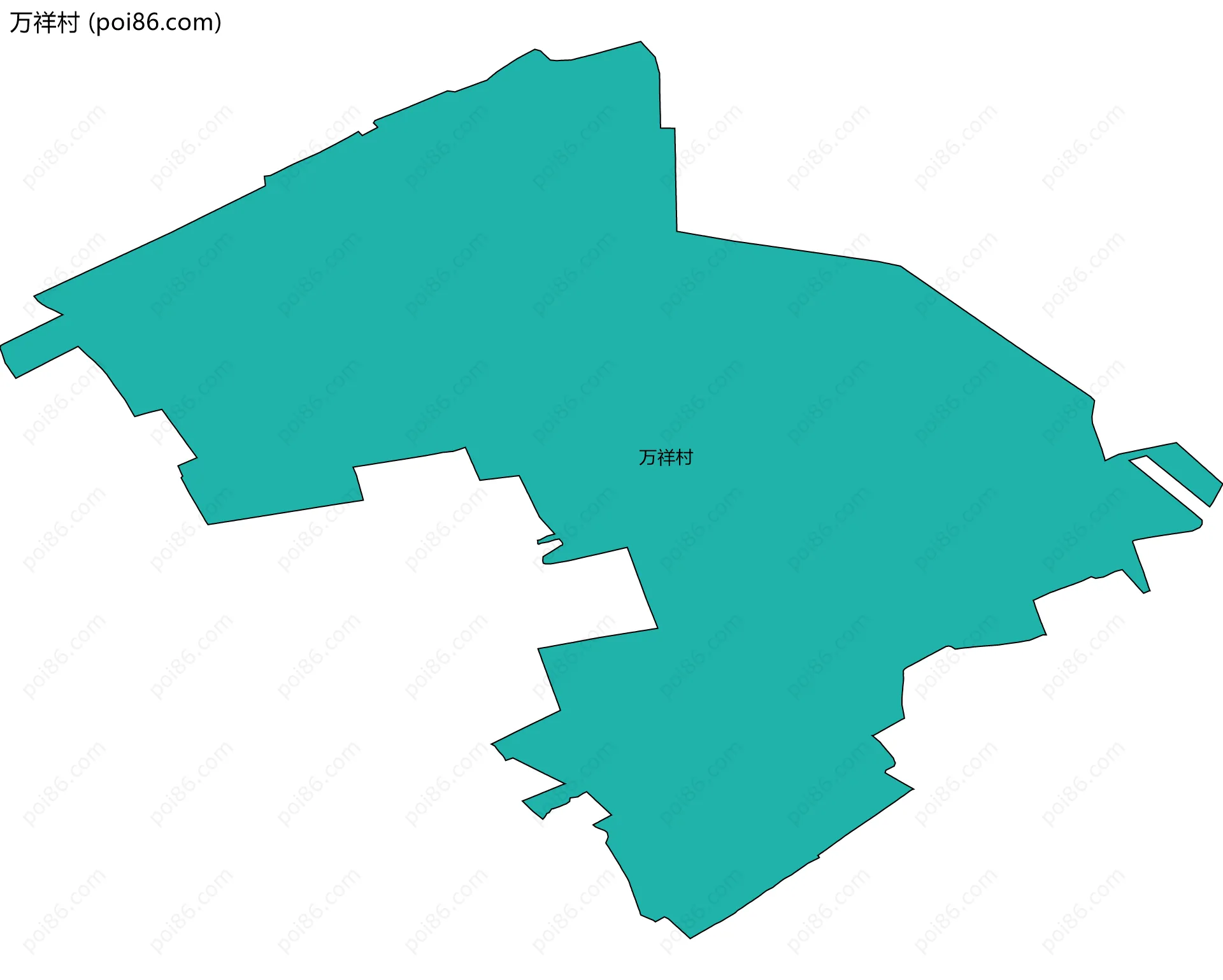 万祥村边界地图