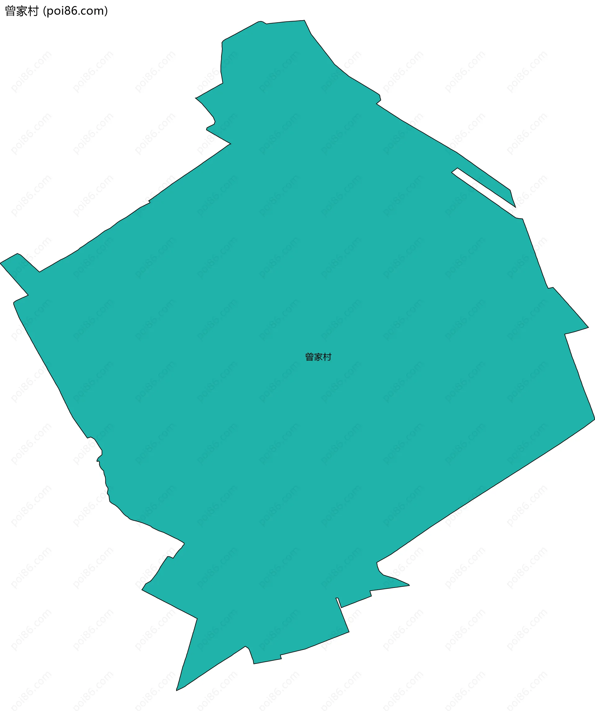 曾家村边界地图