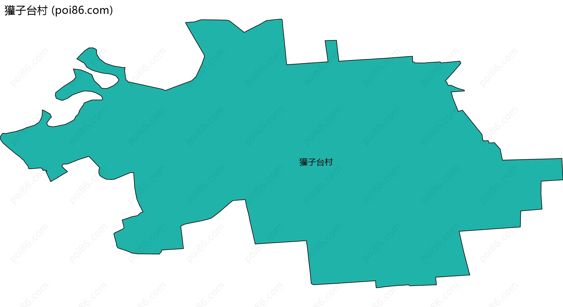 獾子台村边界地图