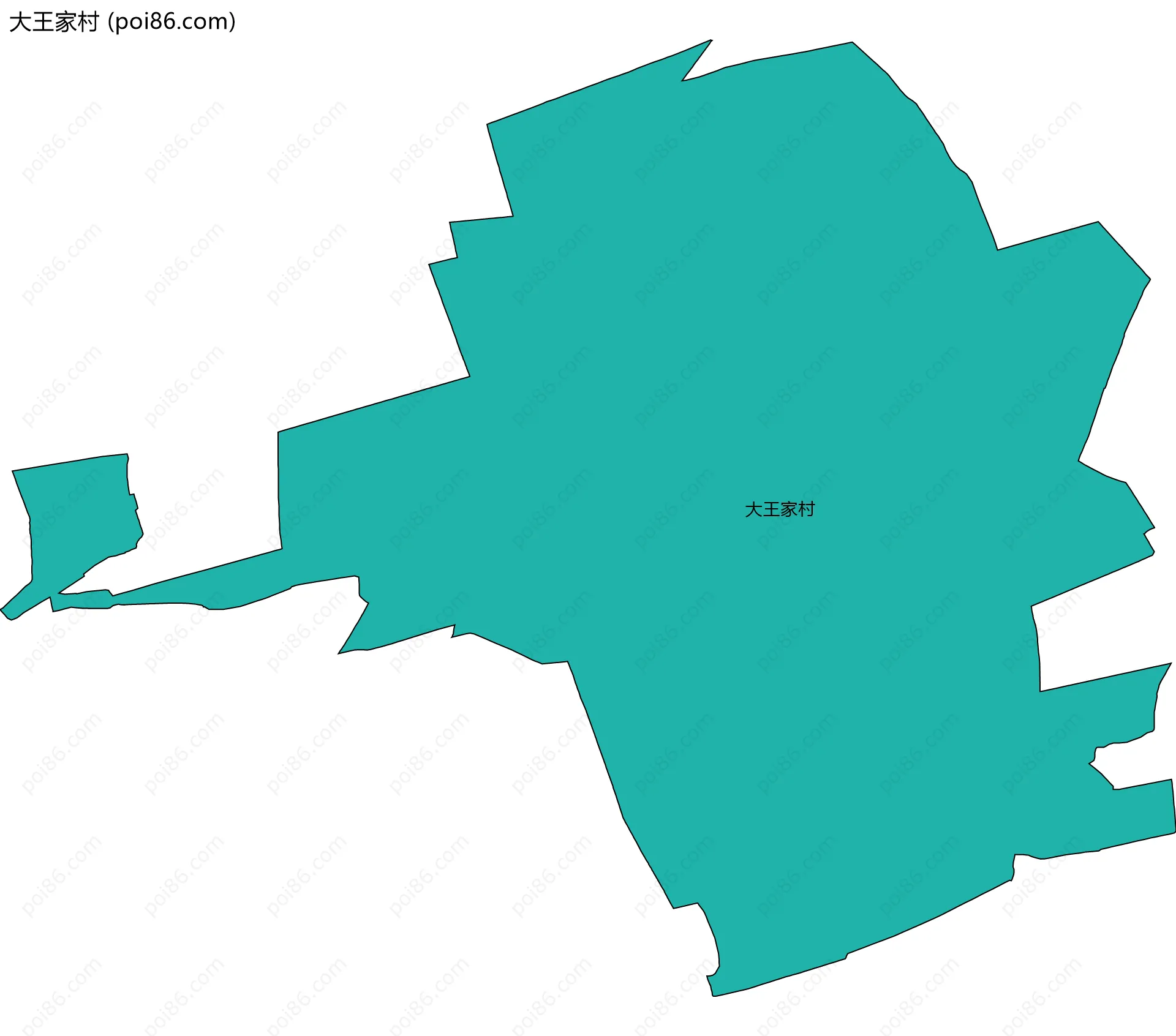 大王家村边界地图
