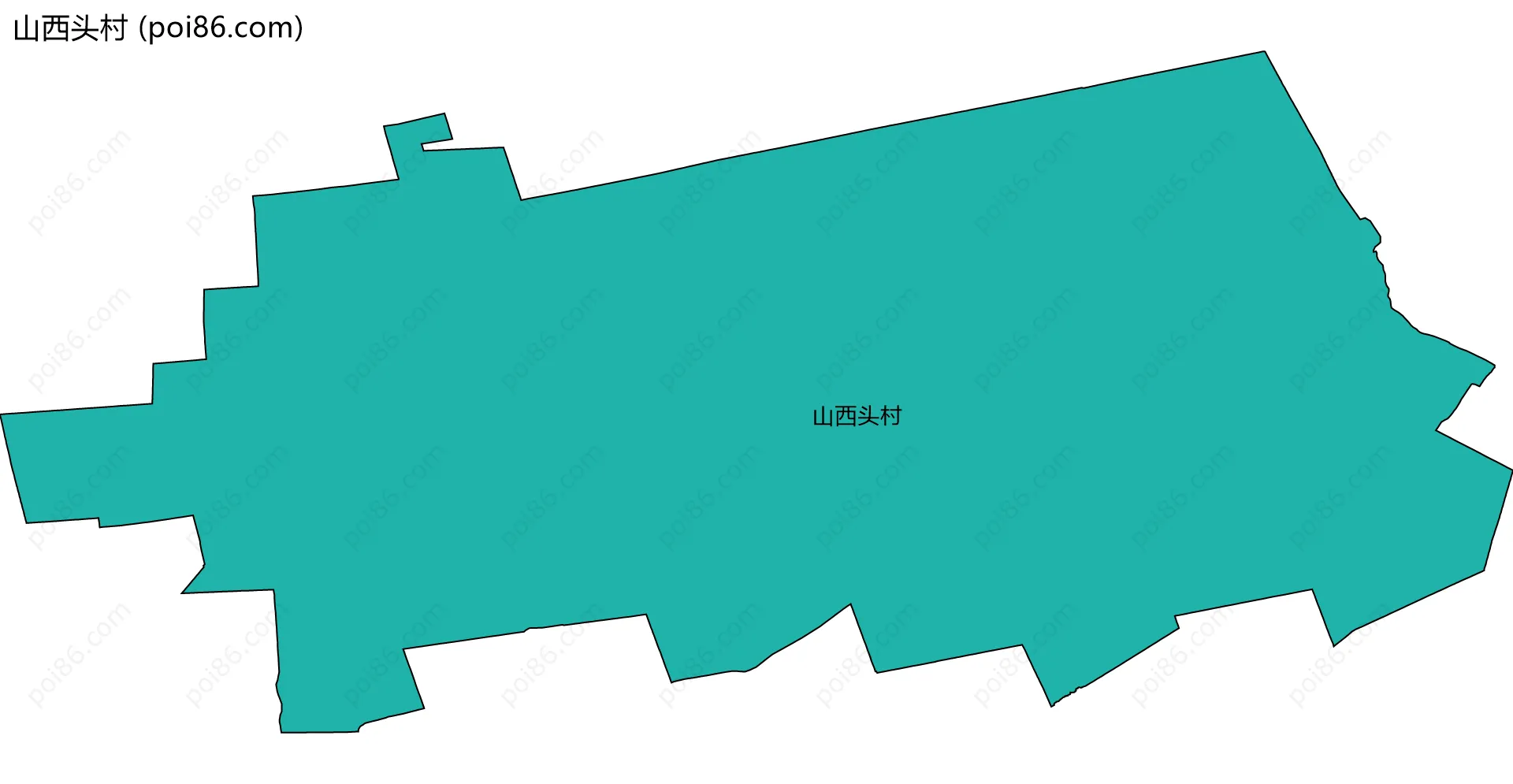 山西头村边界地图