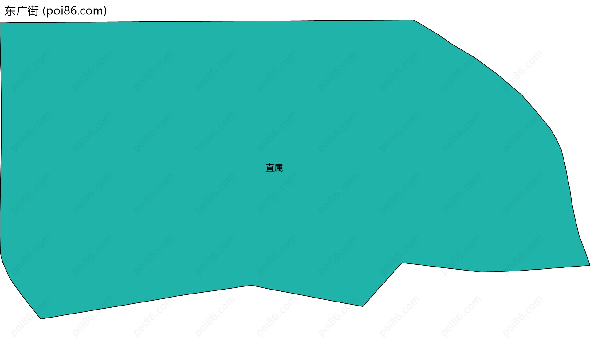 东广街边界地图(五级行政区划)