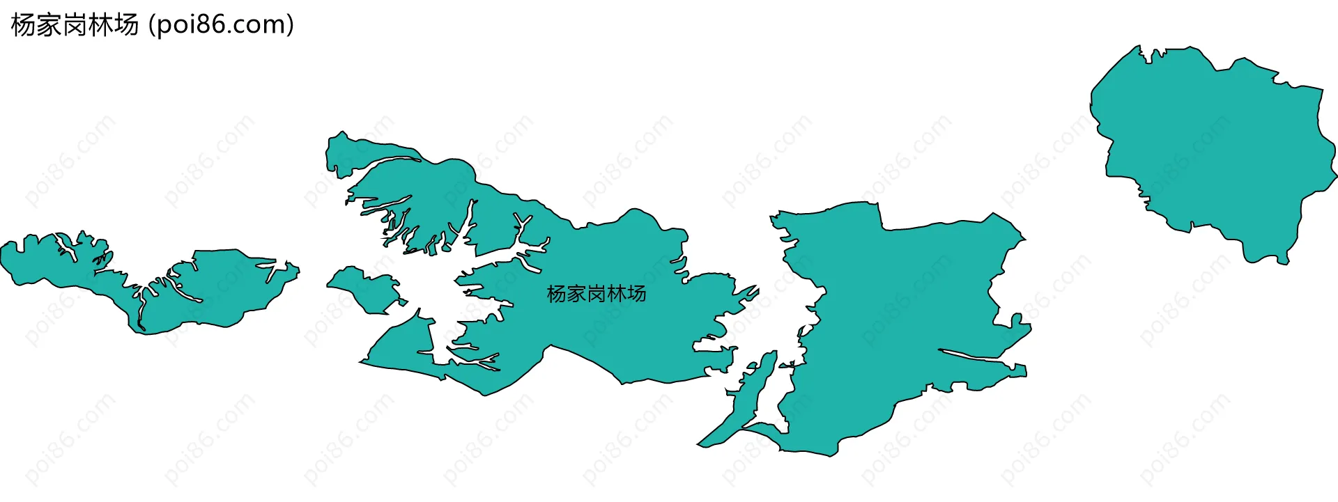 杨家岗林场边界地图