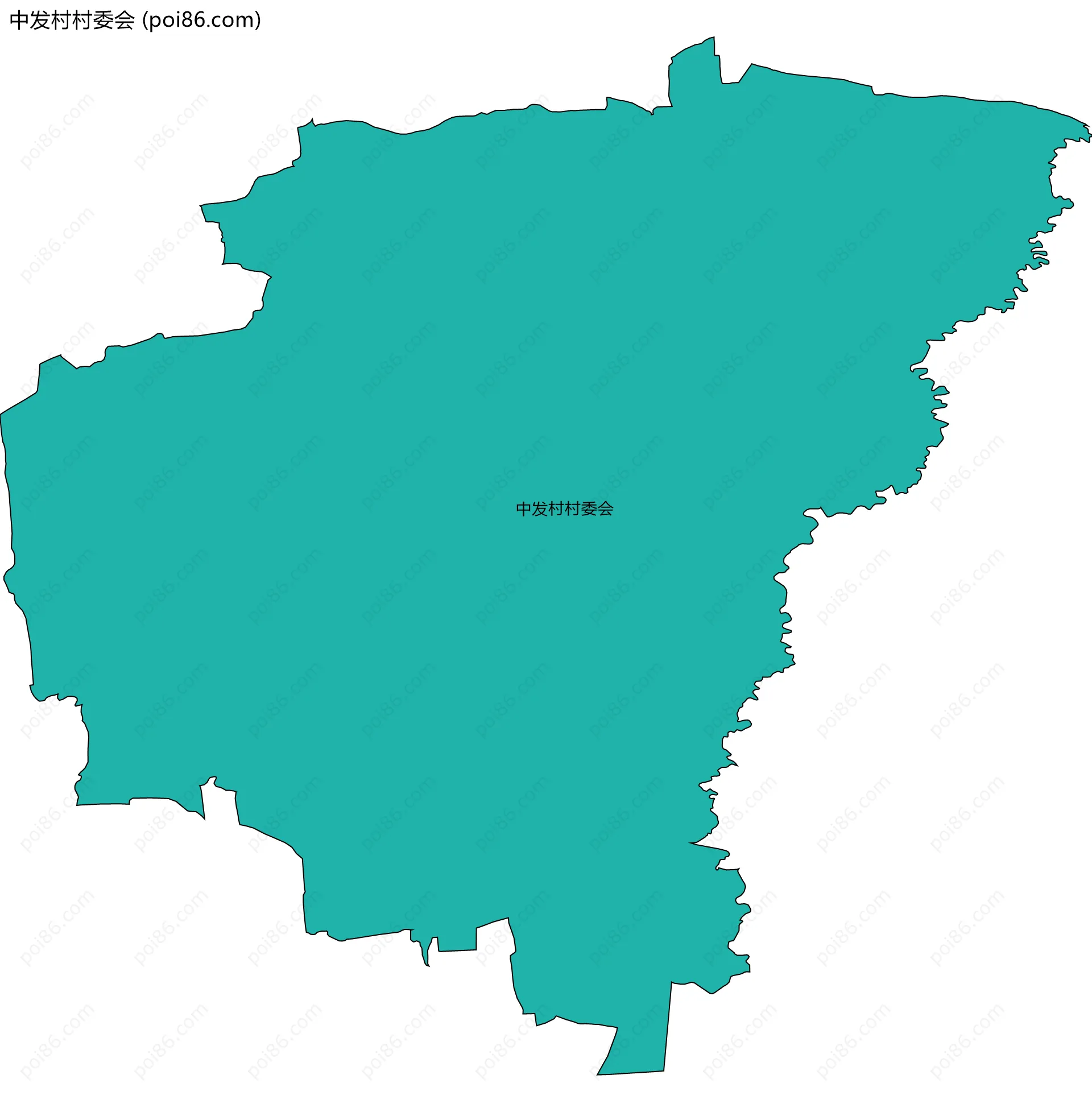 中发村村委会边界地图