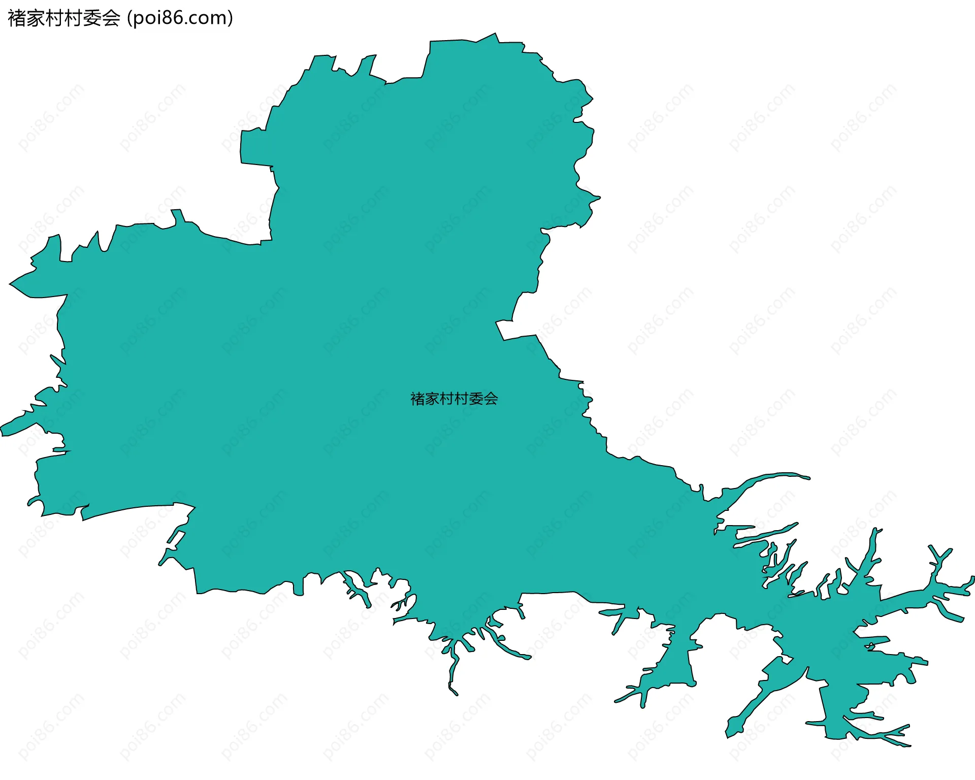 褚家村村委会边界地图