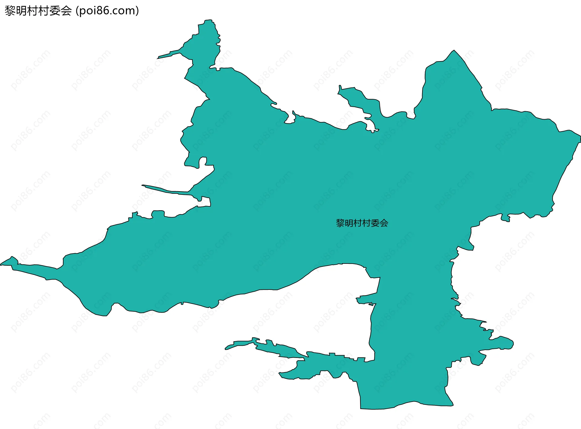 黎明村村委会边界地图