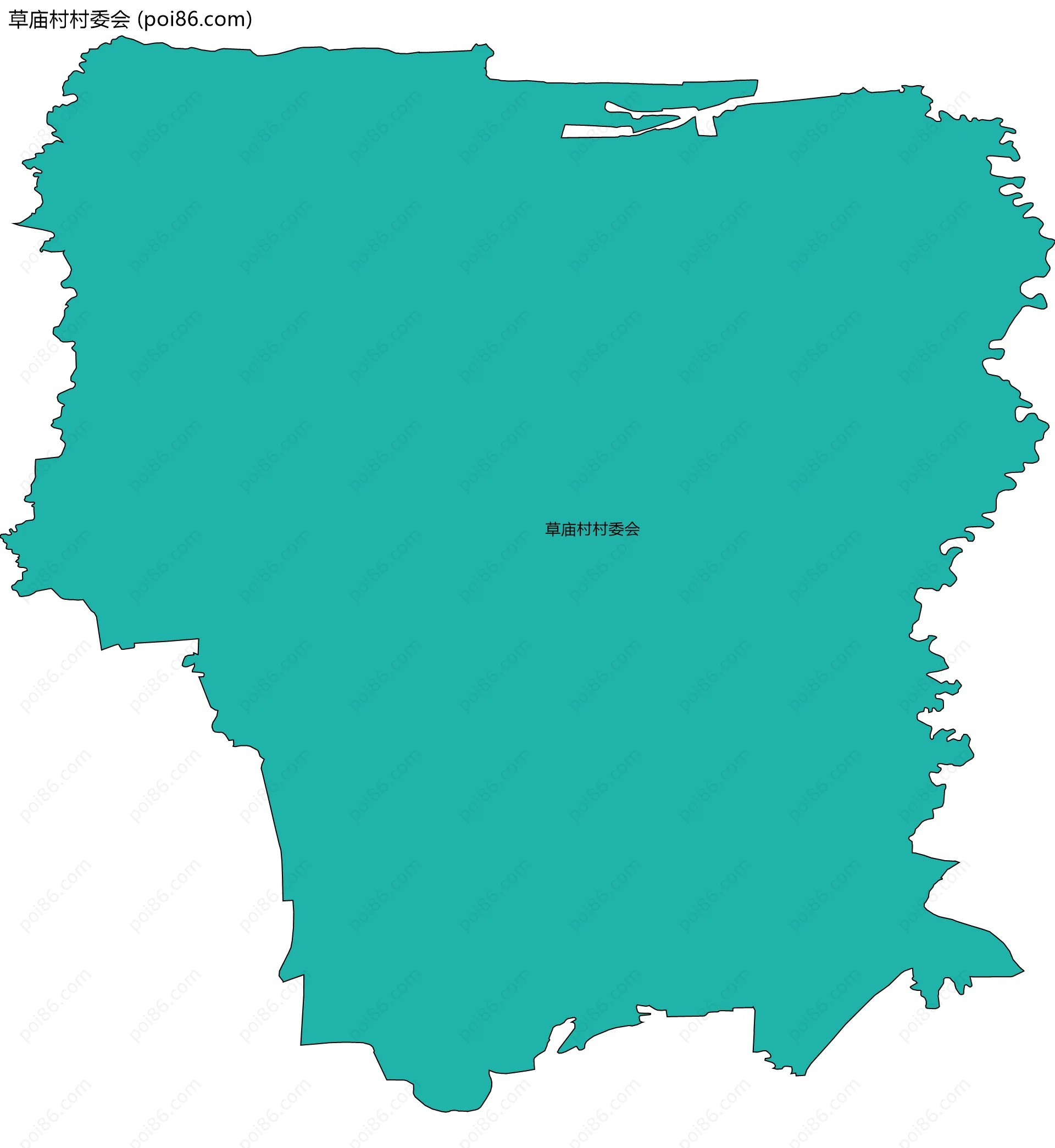 草庙村村委会边界地图