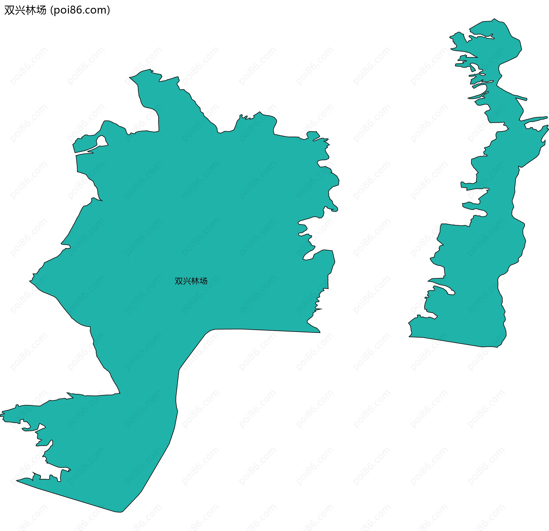 双兴林场边界地图