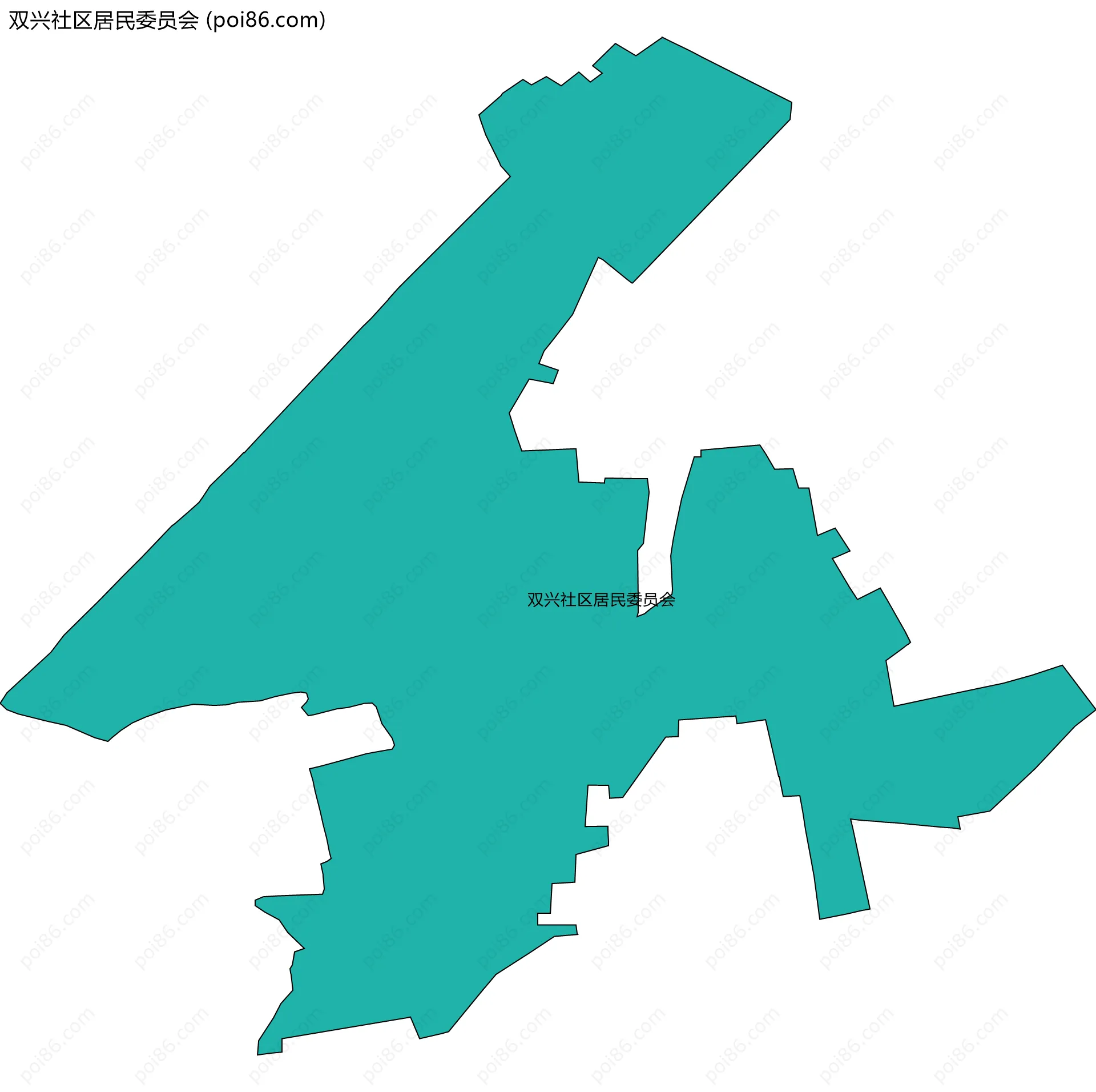 双兴社区居民委员会边界地图