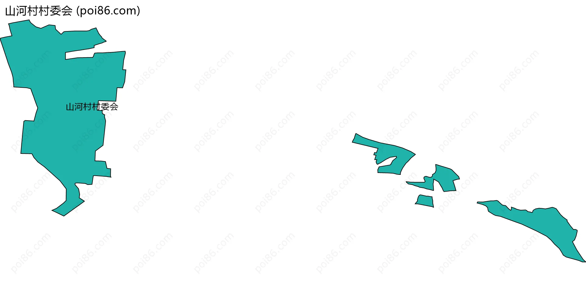 山河村村委会边界地图