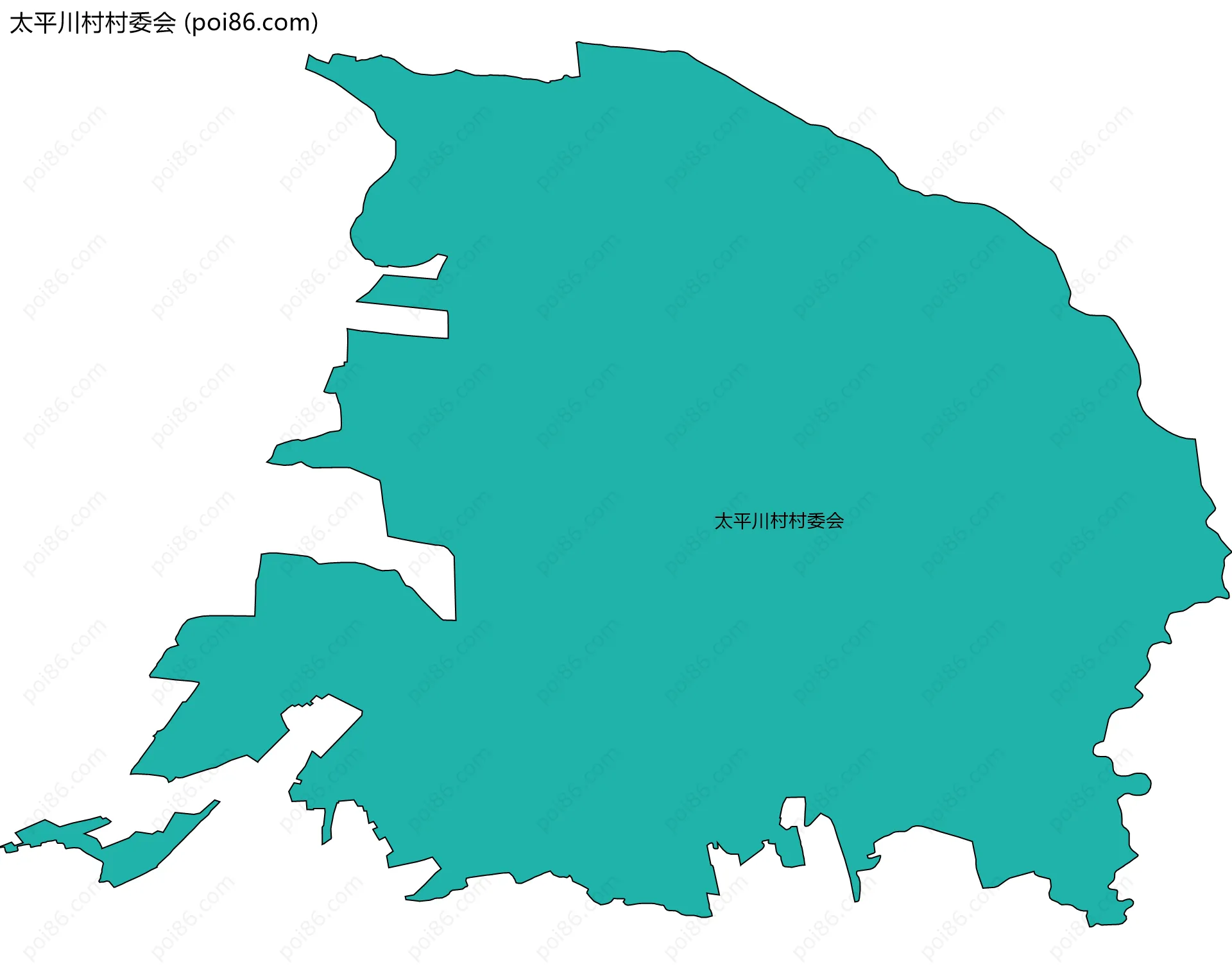 太平川村村委会边界地图