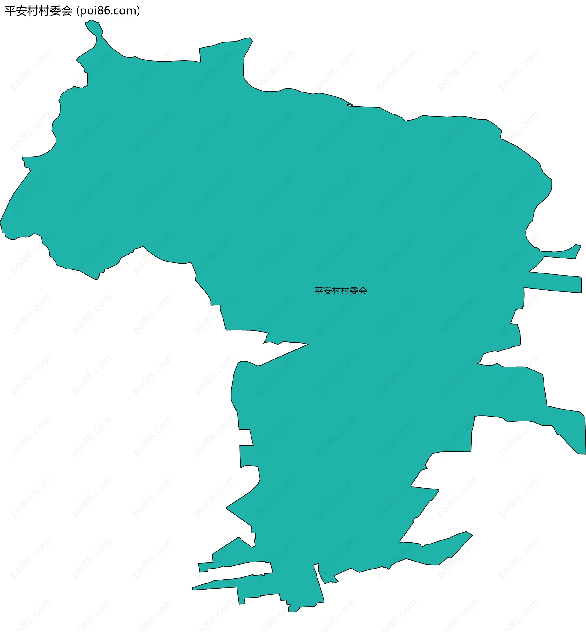 平安村村委会边界地图