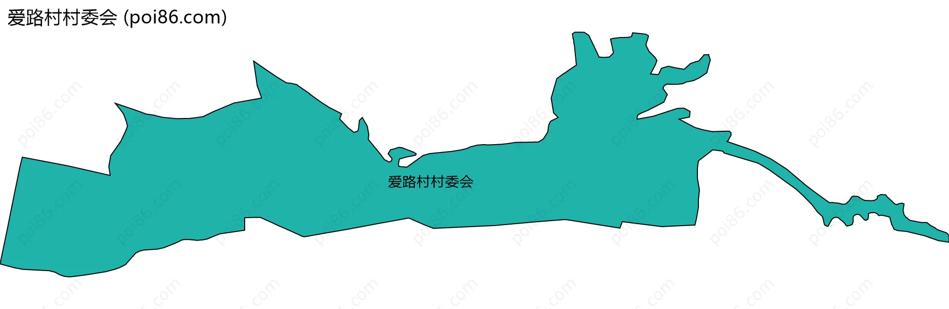 爱路村村委会边界地图
