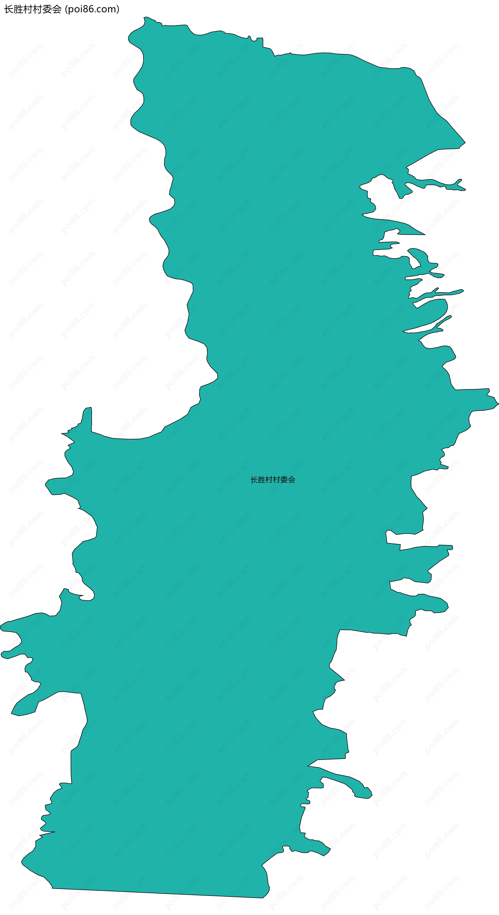 长胜村村委会边界地图