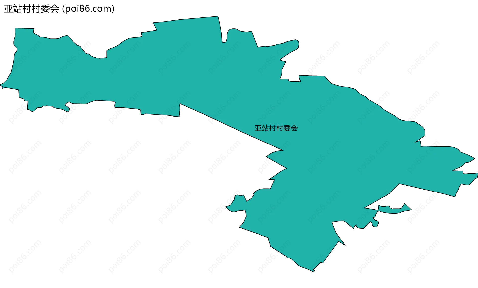 亚站村村委会边界地图