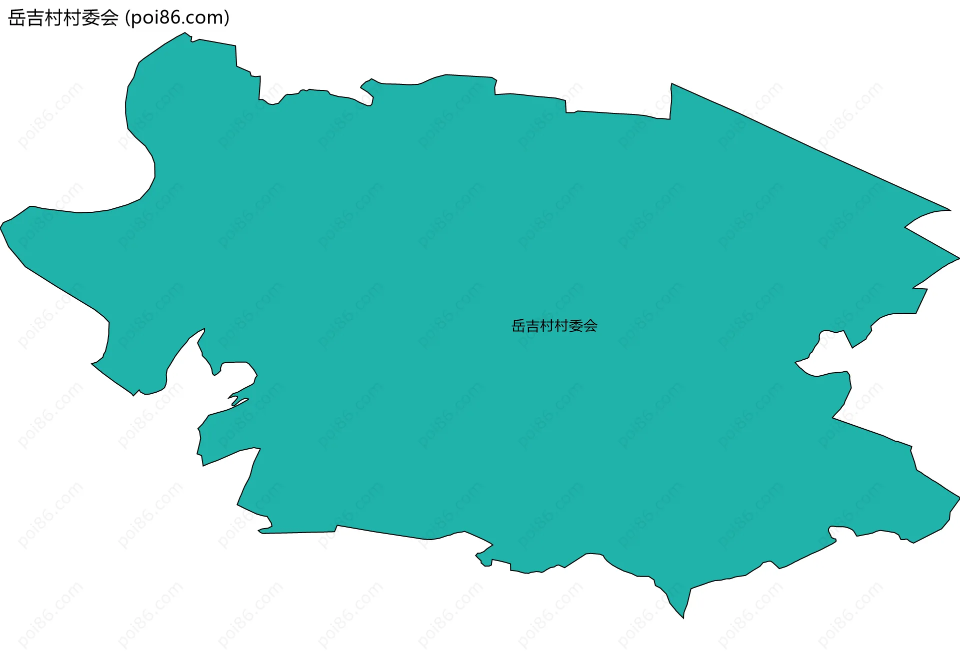 岳吉村村委会边界地图