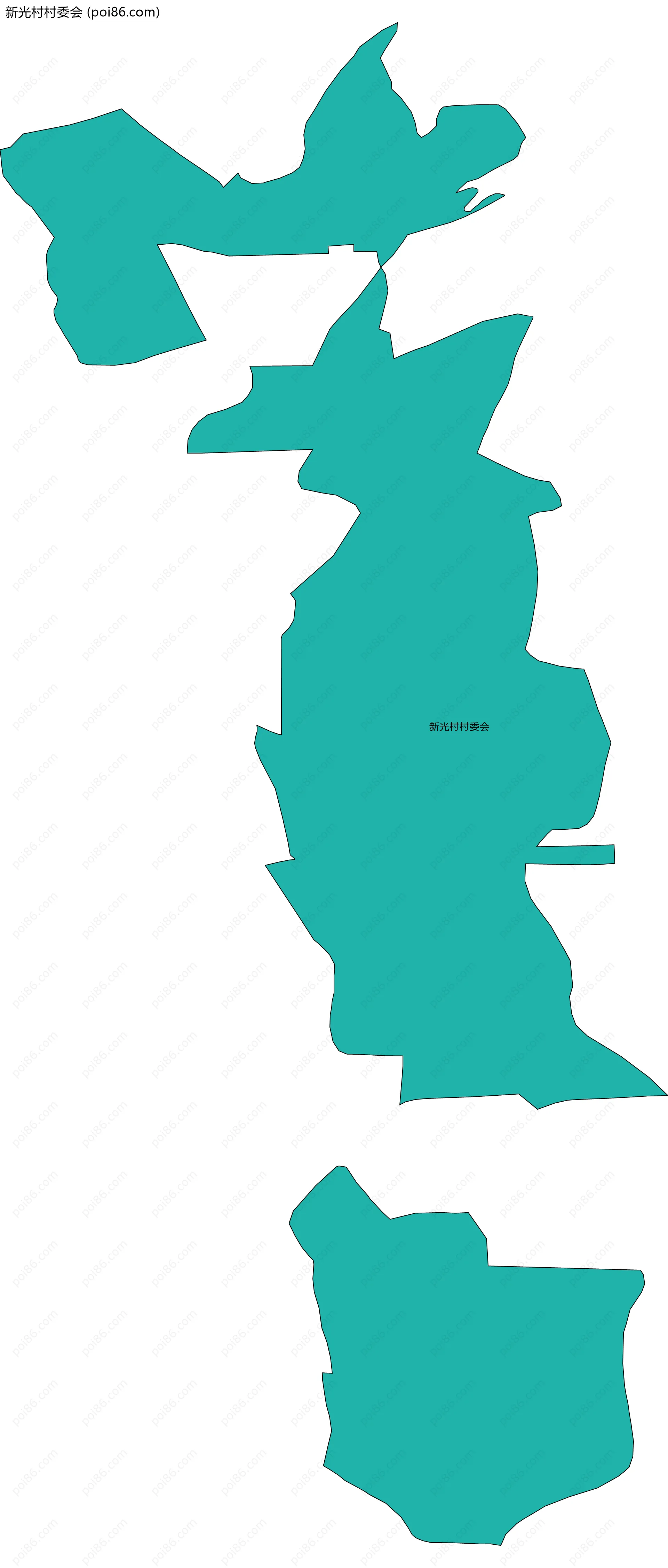 新光村村委会边界地图