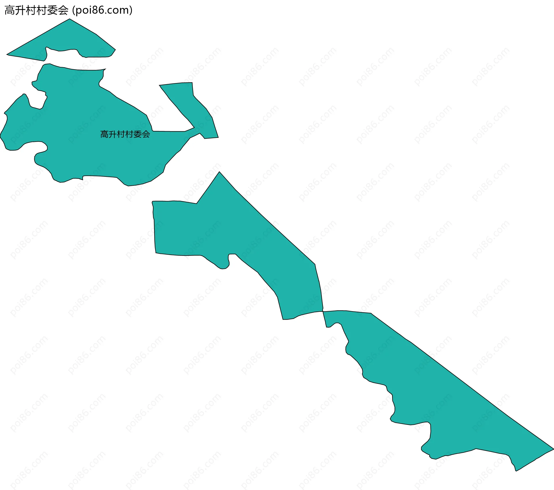 高升村村委会边界地图