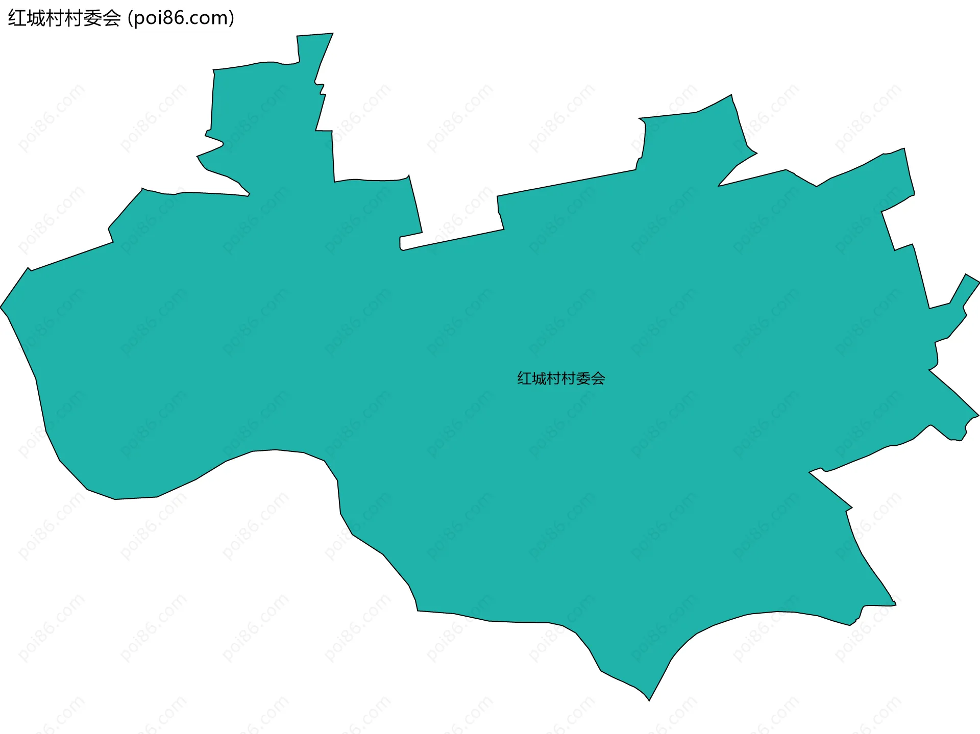 红城村村委会边界地图