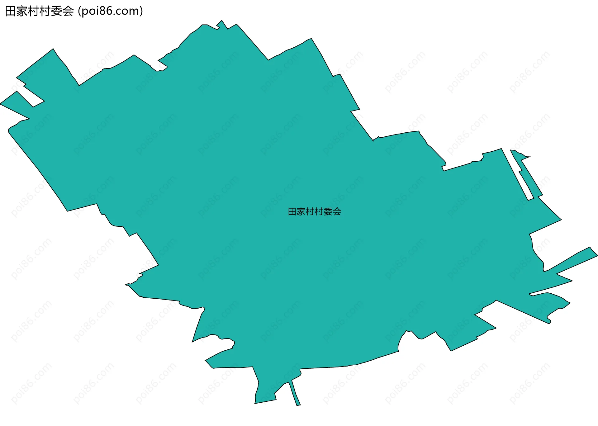 田家村村委会边界地图