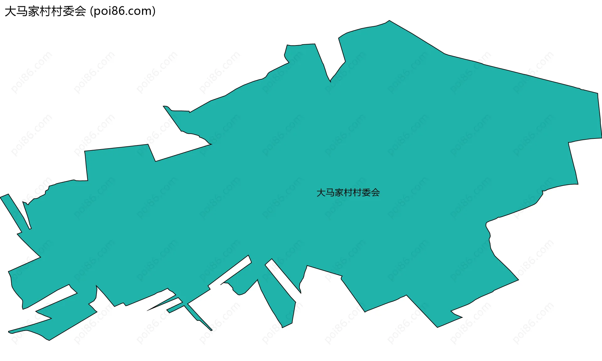大马家村村委会边界地图
