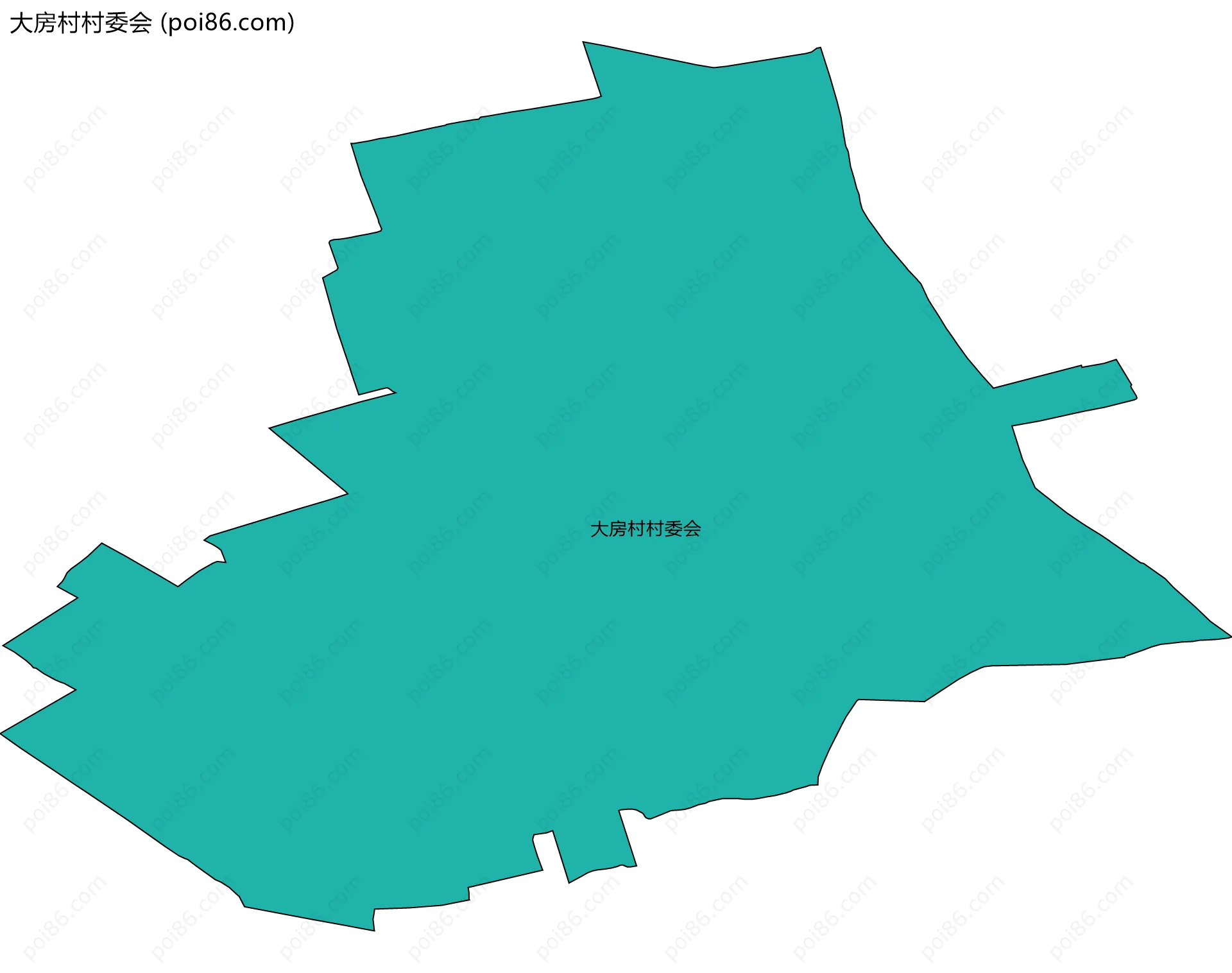 大房村村委会边界地图