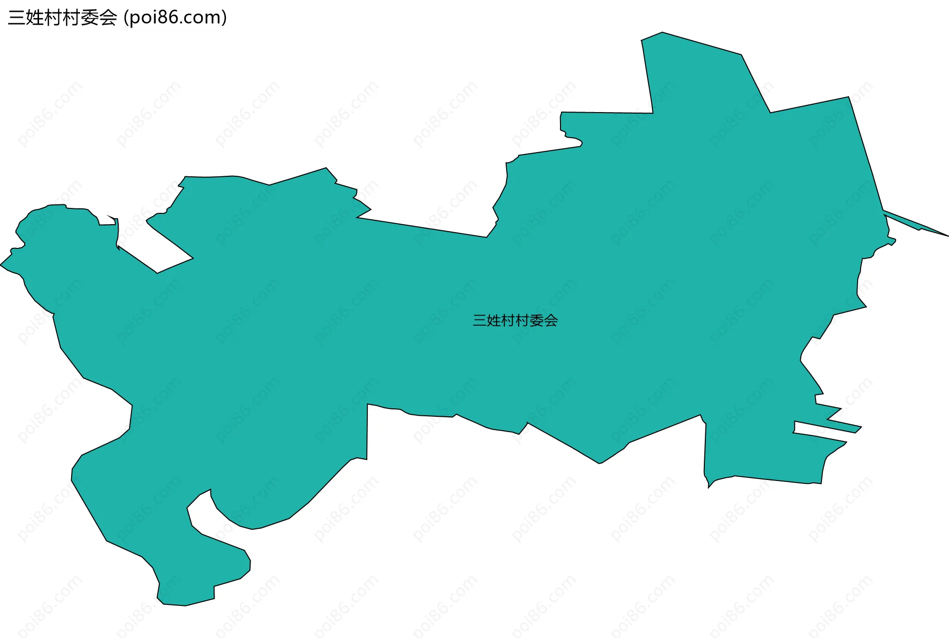 三姓村村委会边界地图