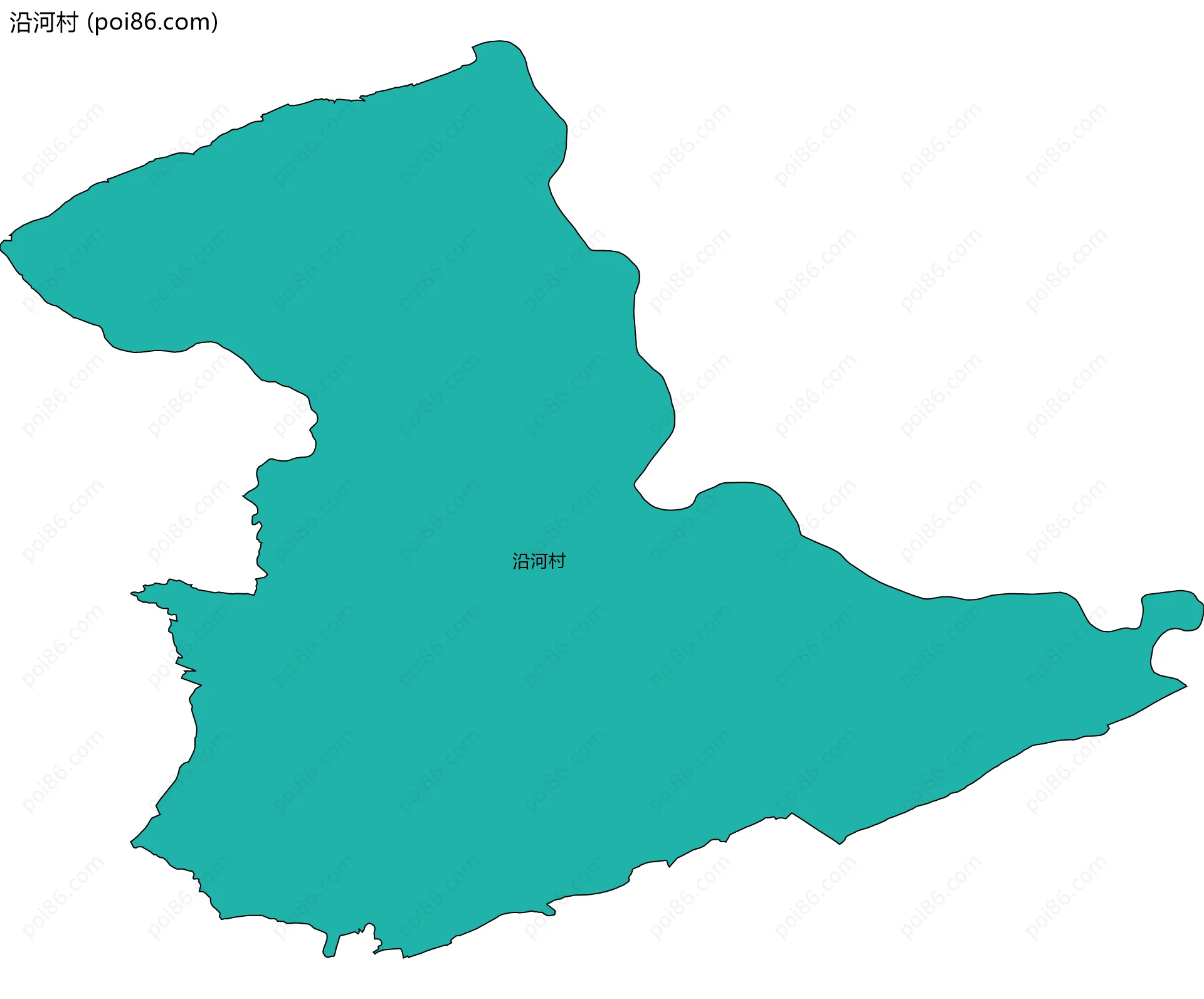 沿河村边界地图