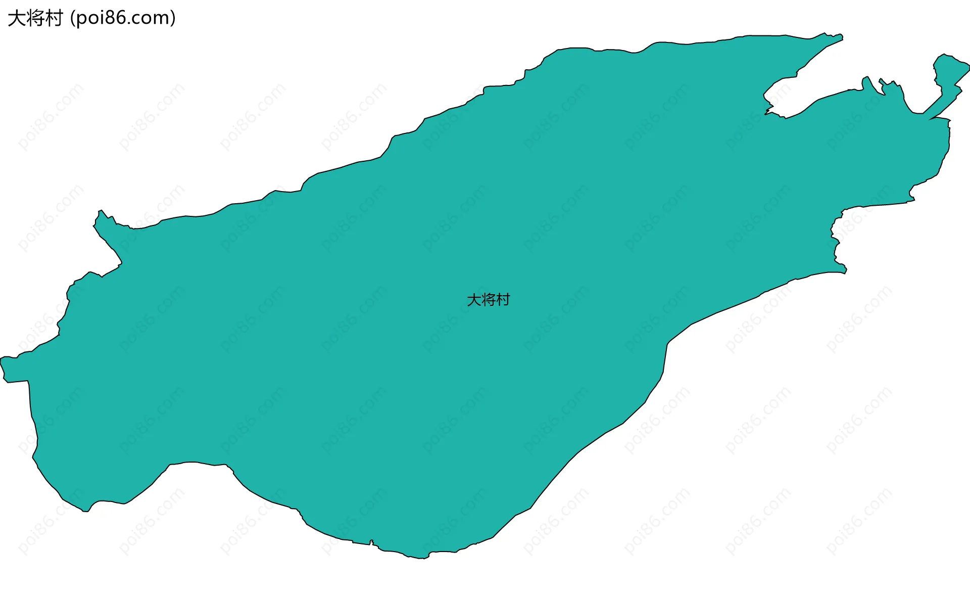 大将村边界地图