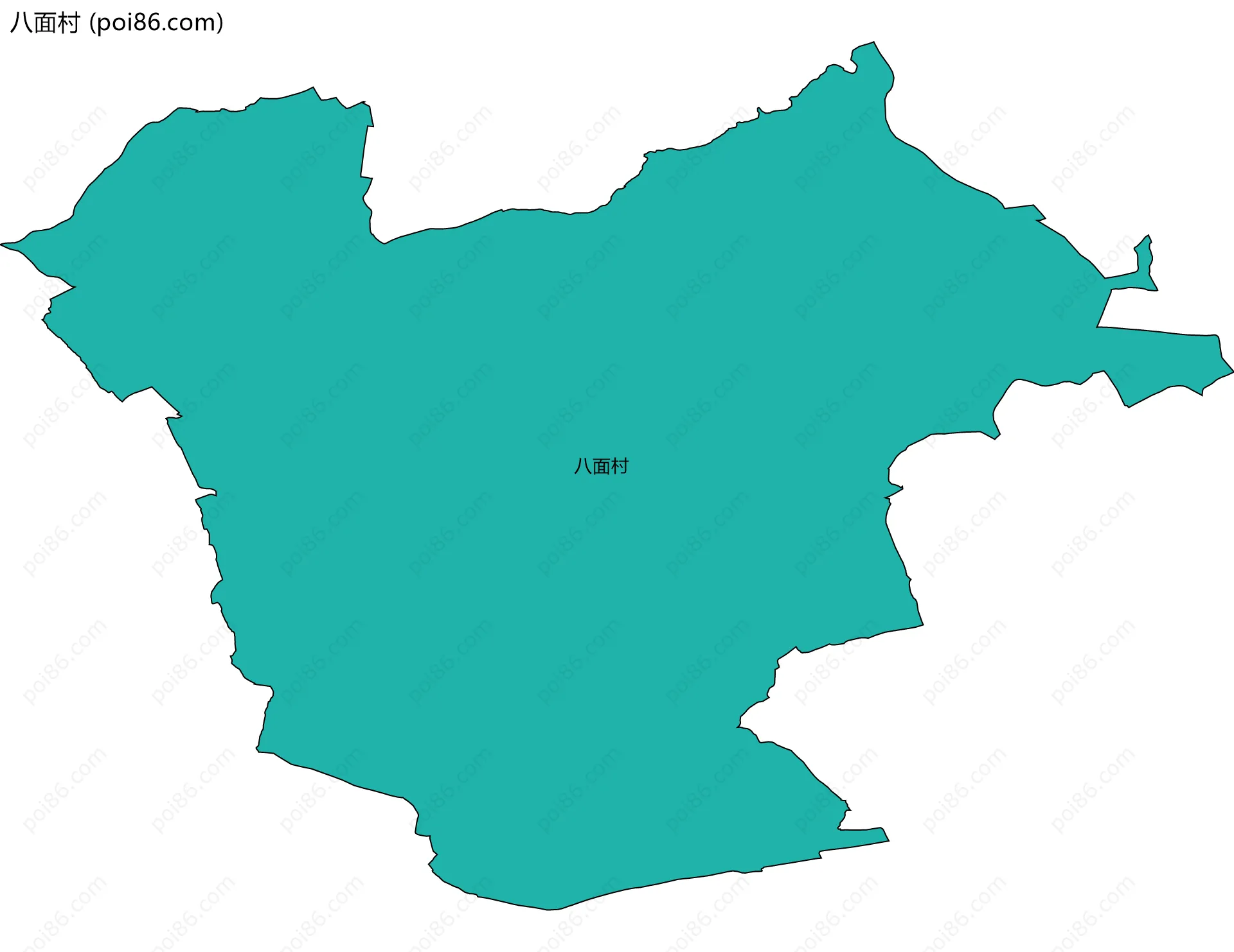 八面村边界地图