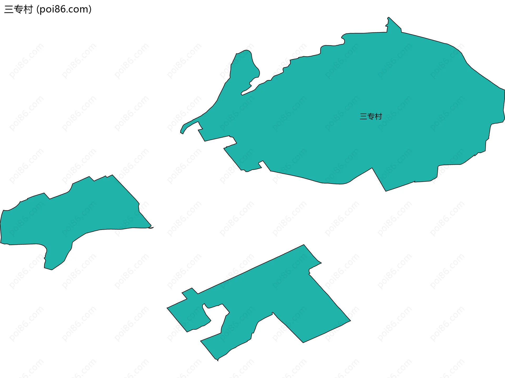 三专村边界地图