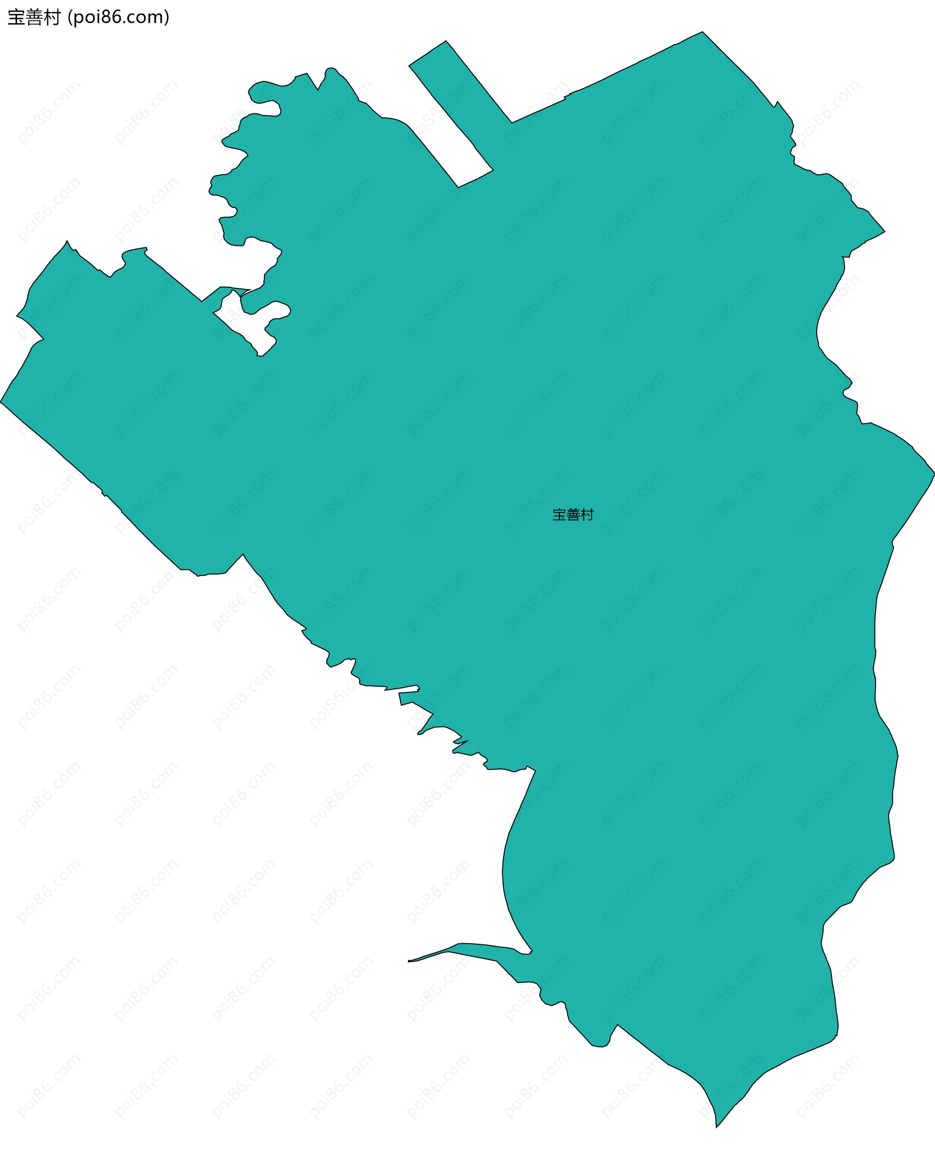 宝善村边界地图