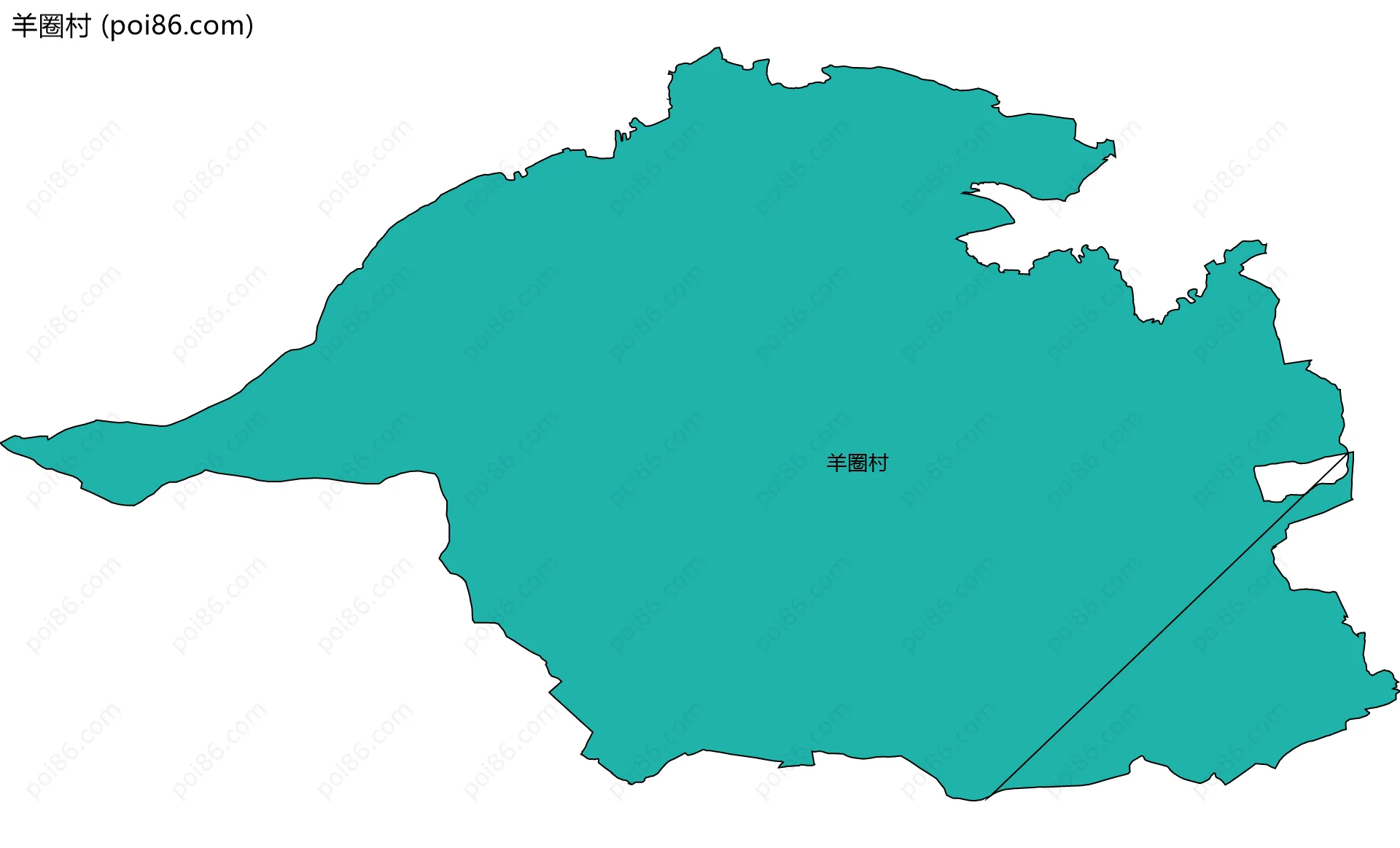 羊圈村边界地图