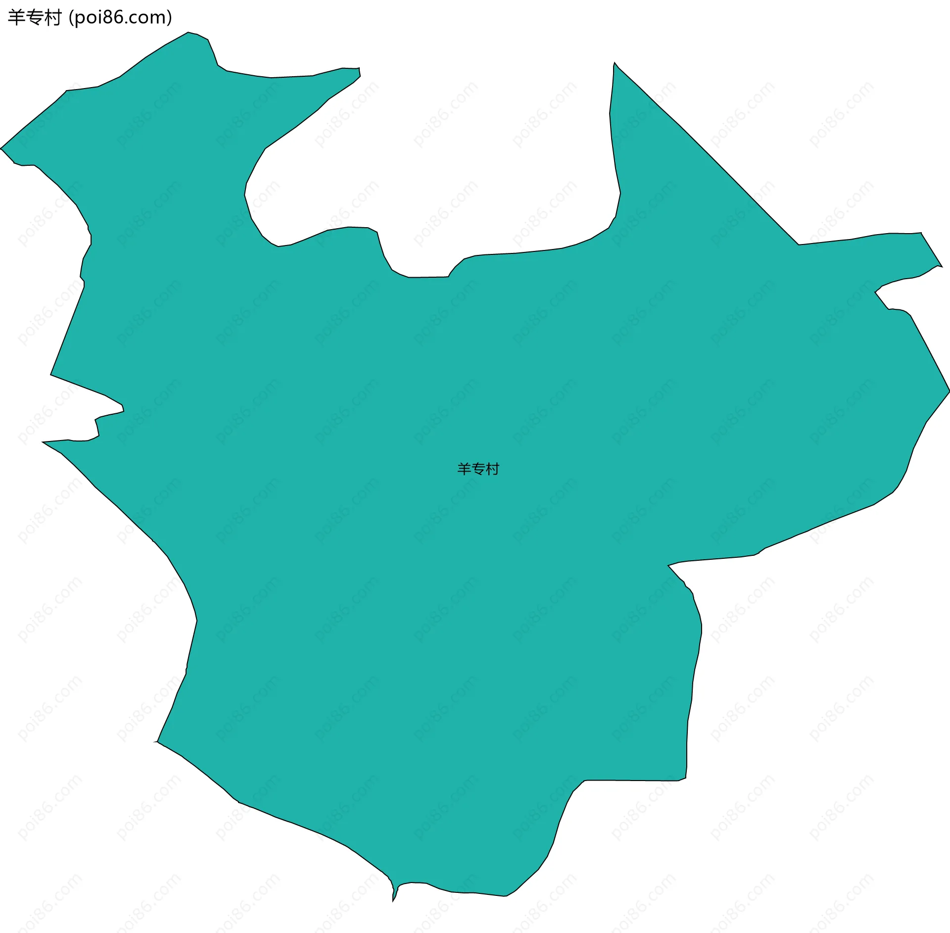 羊专村边界地图
